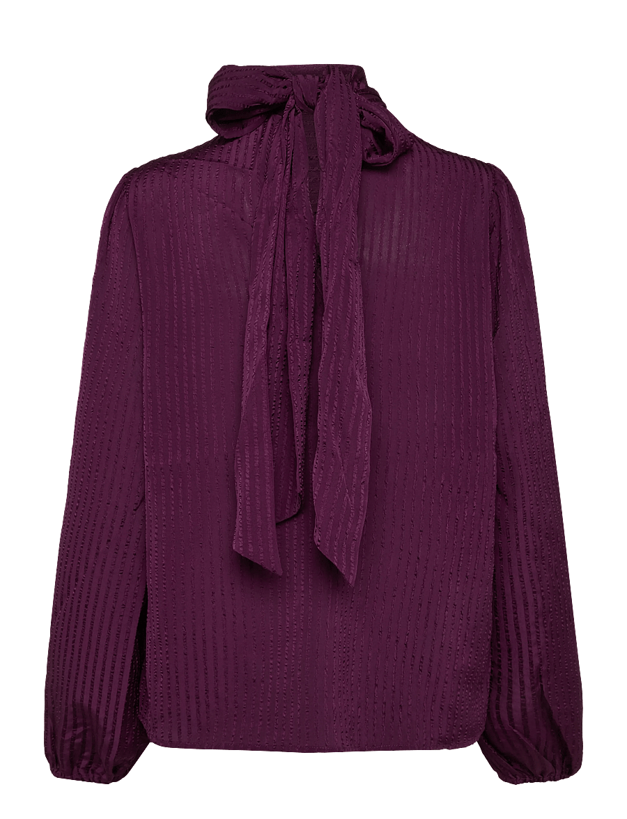 Stella Nova - Bow Blouse - langärmelige blusen - beetroot - 2