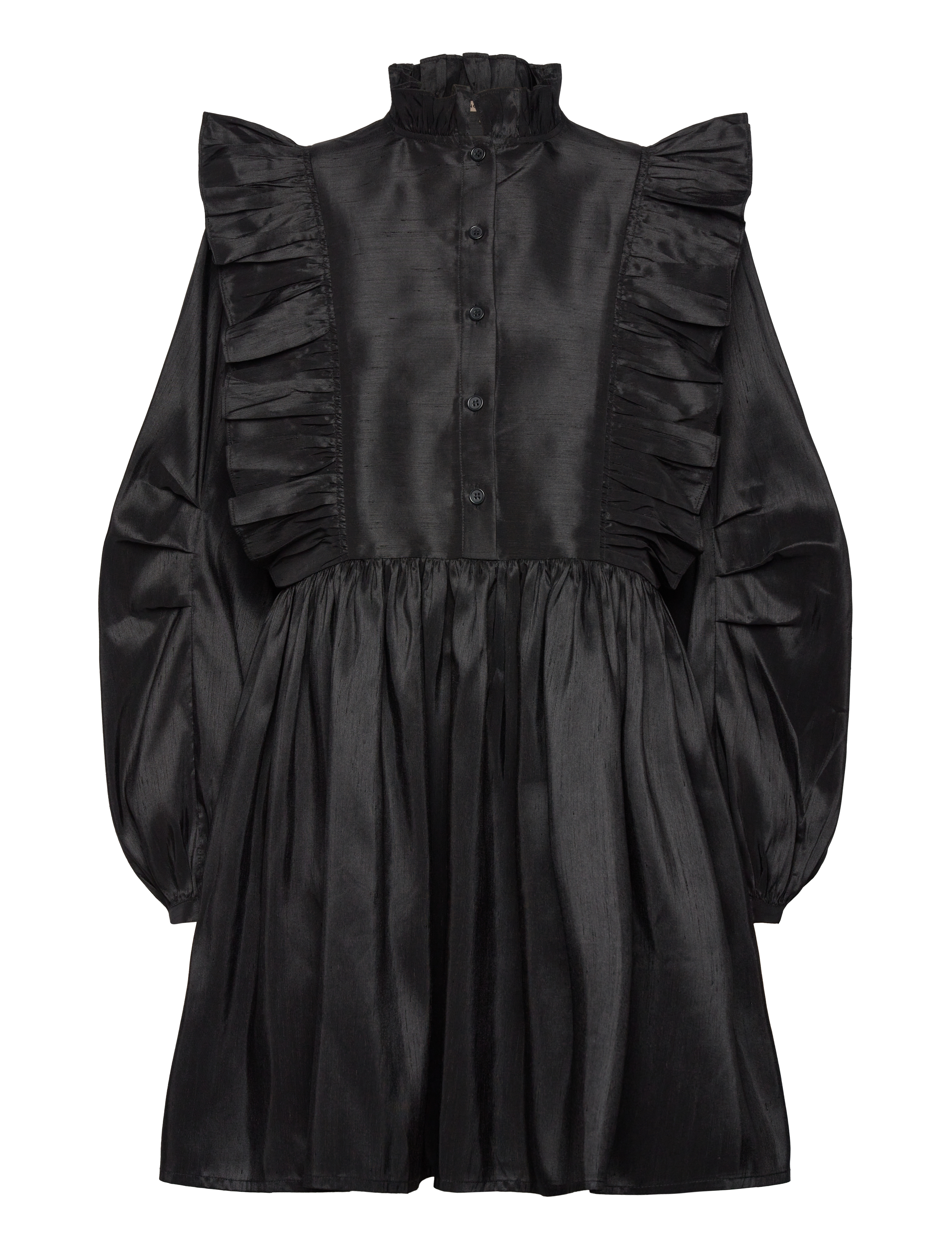 STELLA NOVA Kurz Kleid With Ruffles Schwarz - 38 - Damen