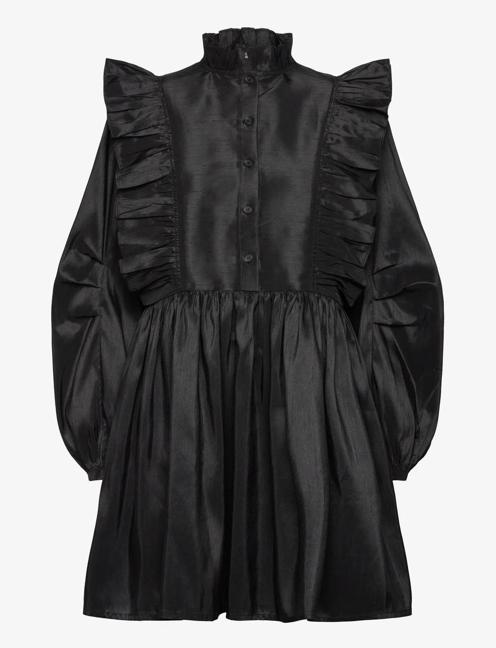 Stella Nova - Short dress with ruffles - feestjurken - black - 1