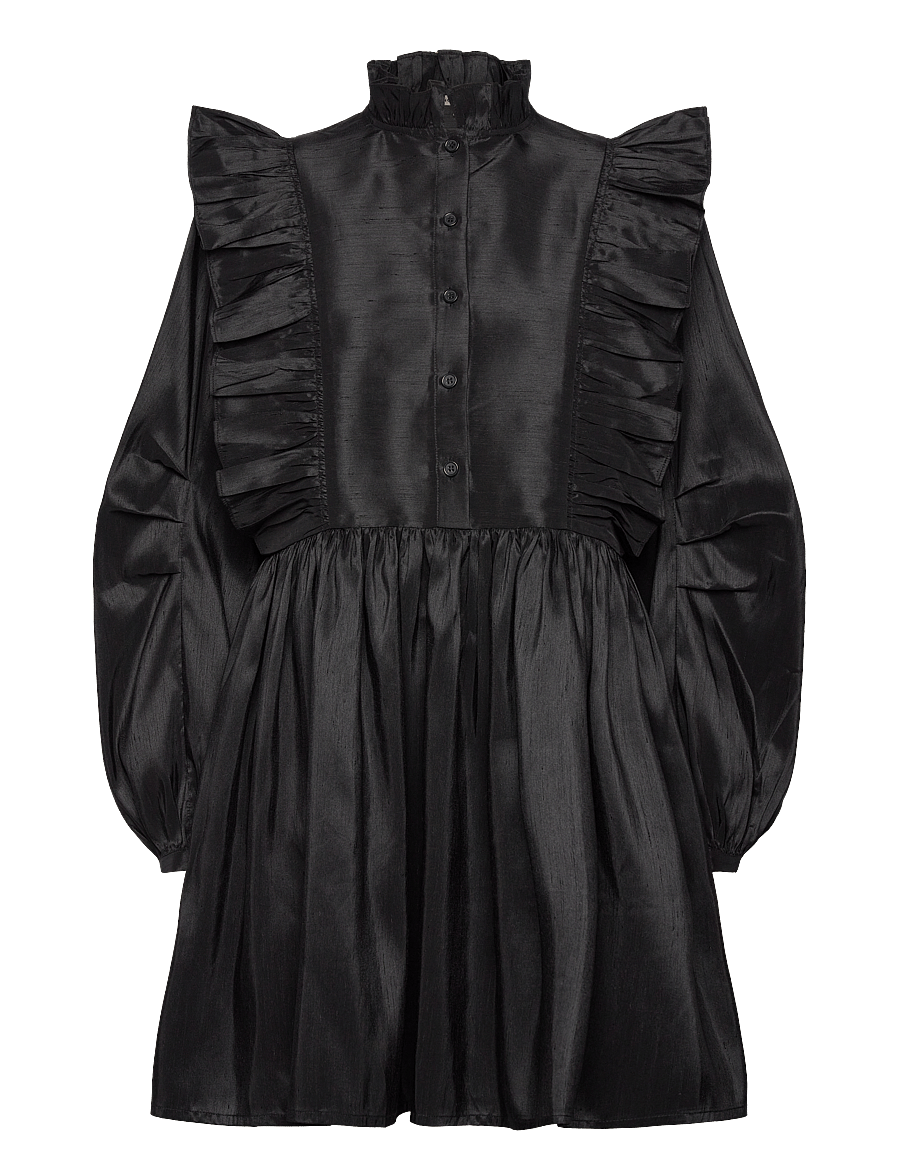 Stella Nova - Short dress with ruffles - partíkjólar - black - 1