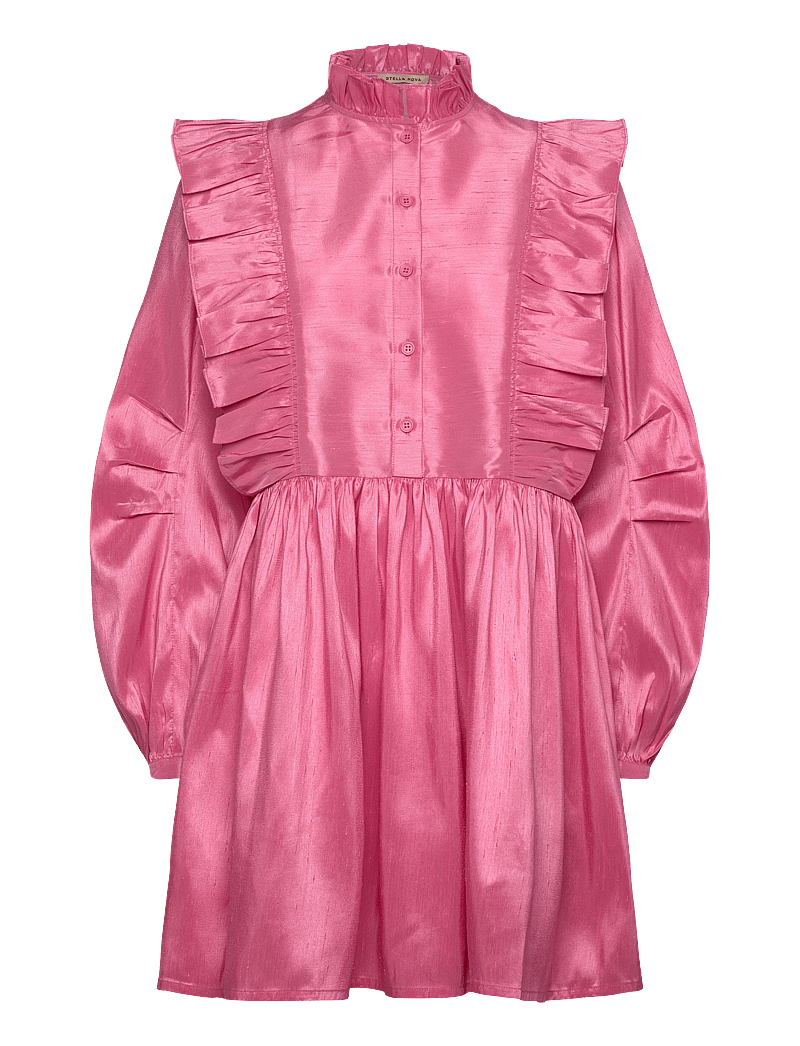 Stella Nova - Short dress with ruffles - festklänningar - pink - 1