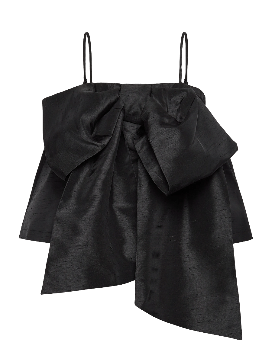 Stella Nova - Crispy Bow Top - Ärmellose tops - black - 1