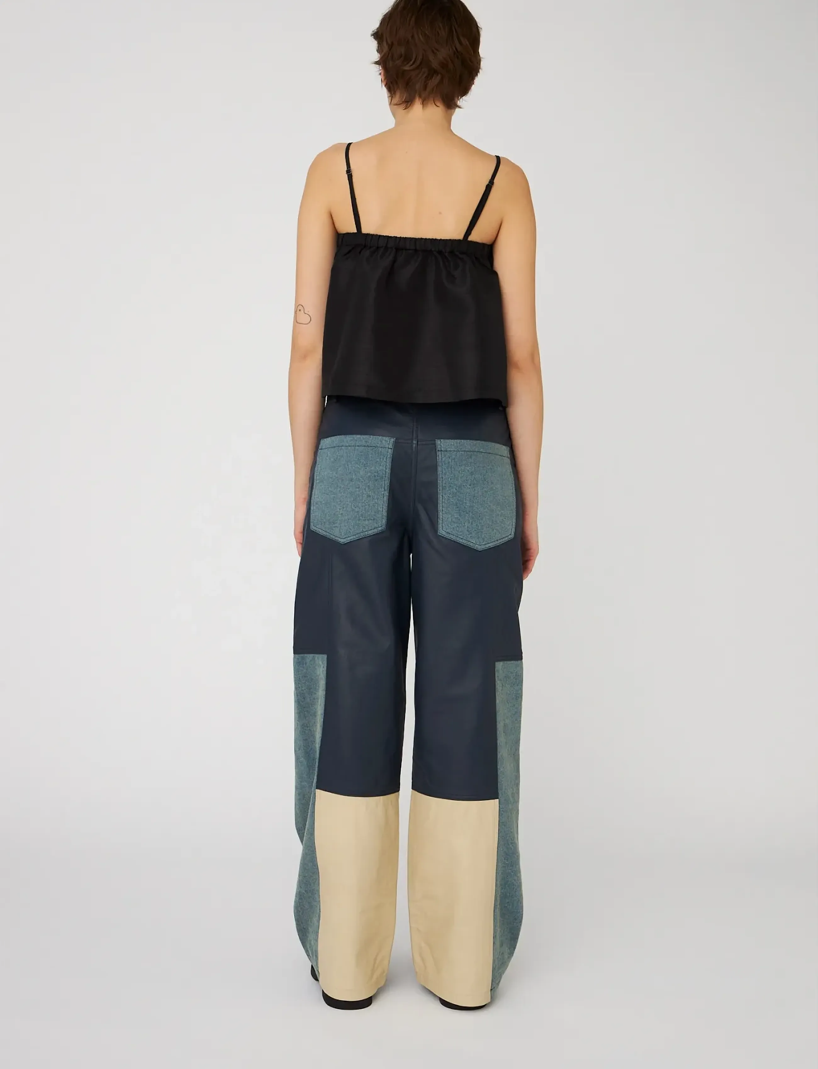 Stella Nova - Crispy Bow Top - sleeveless tops - black - 4