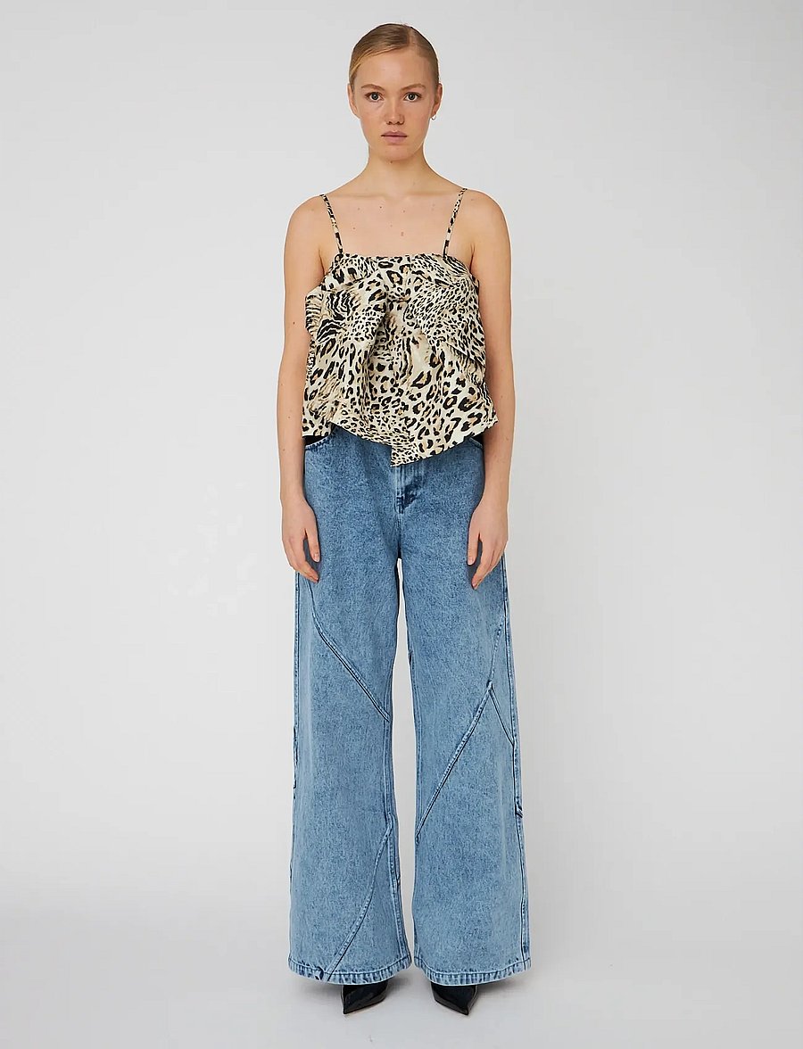 Stella Nova - Crispy Bow Top - Ärmellose tops - leopard - 0