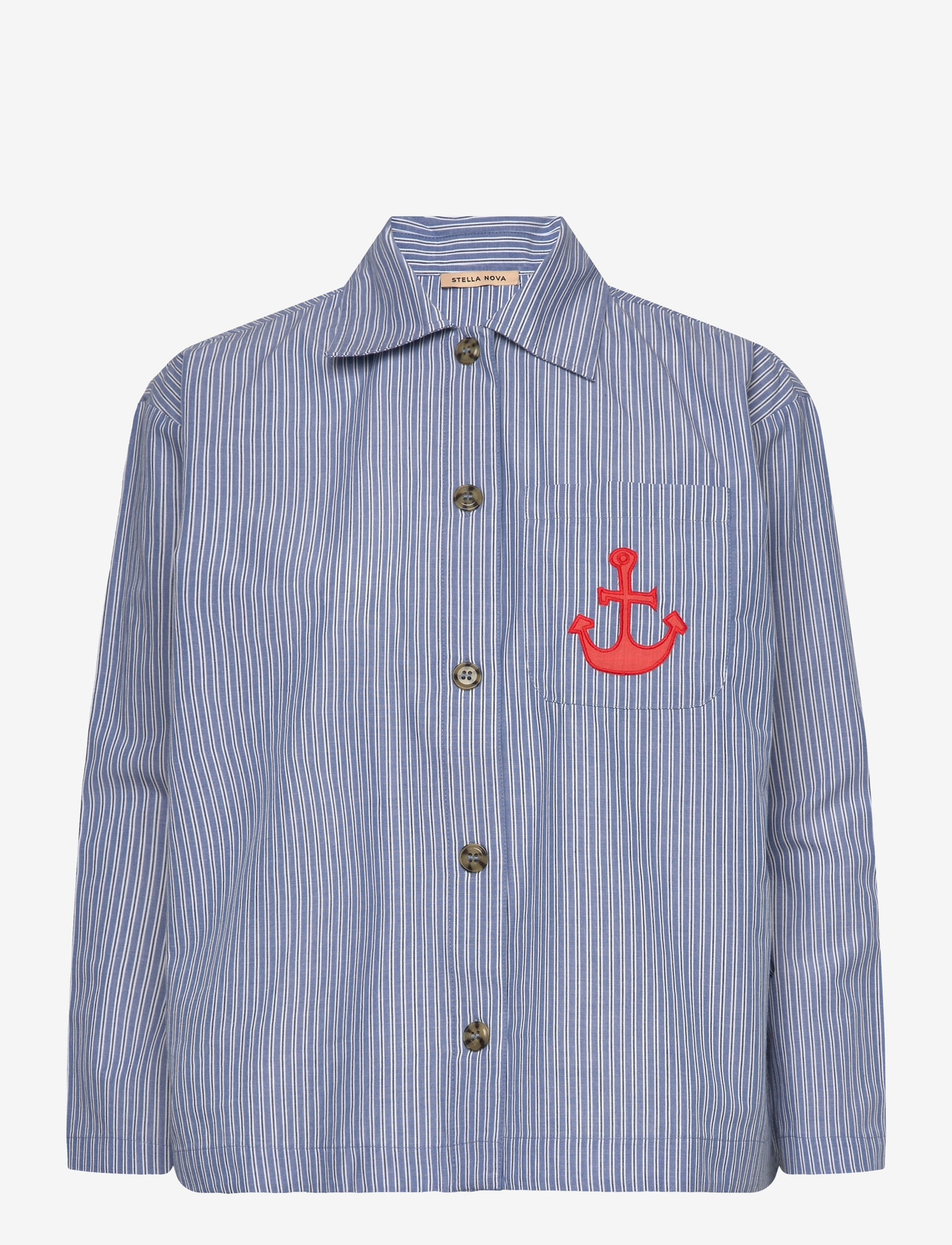 Stella Nova - Striped Anchor Embroidered Shirt - jeanshemden - 313 blue stripes - 1