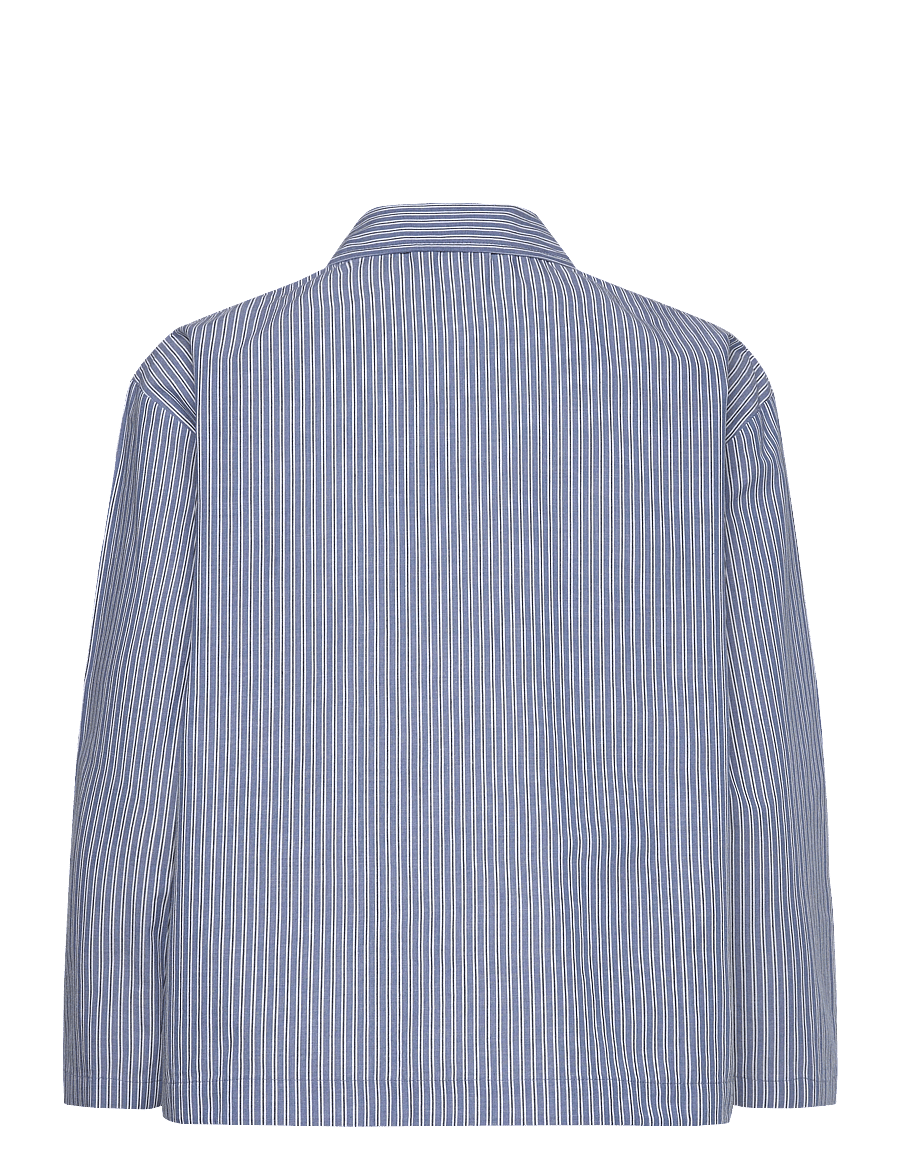Stella Nova - Striped Anchor Embroidered Shirt - džinsa krekli - 313 blue stripes - 2