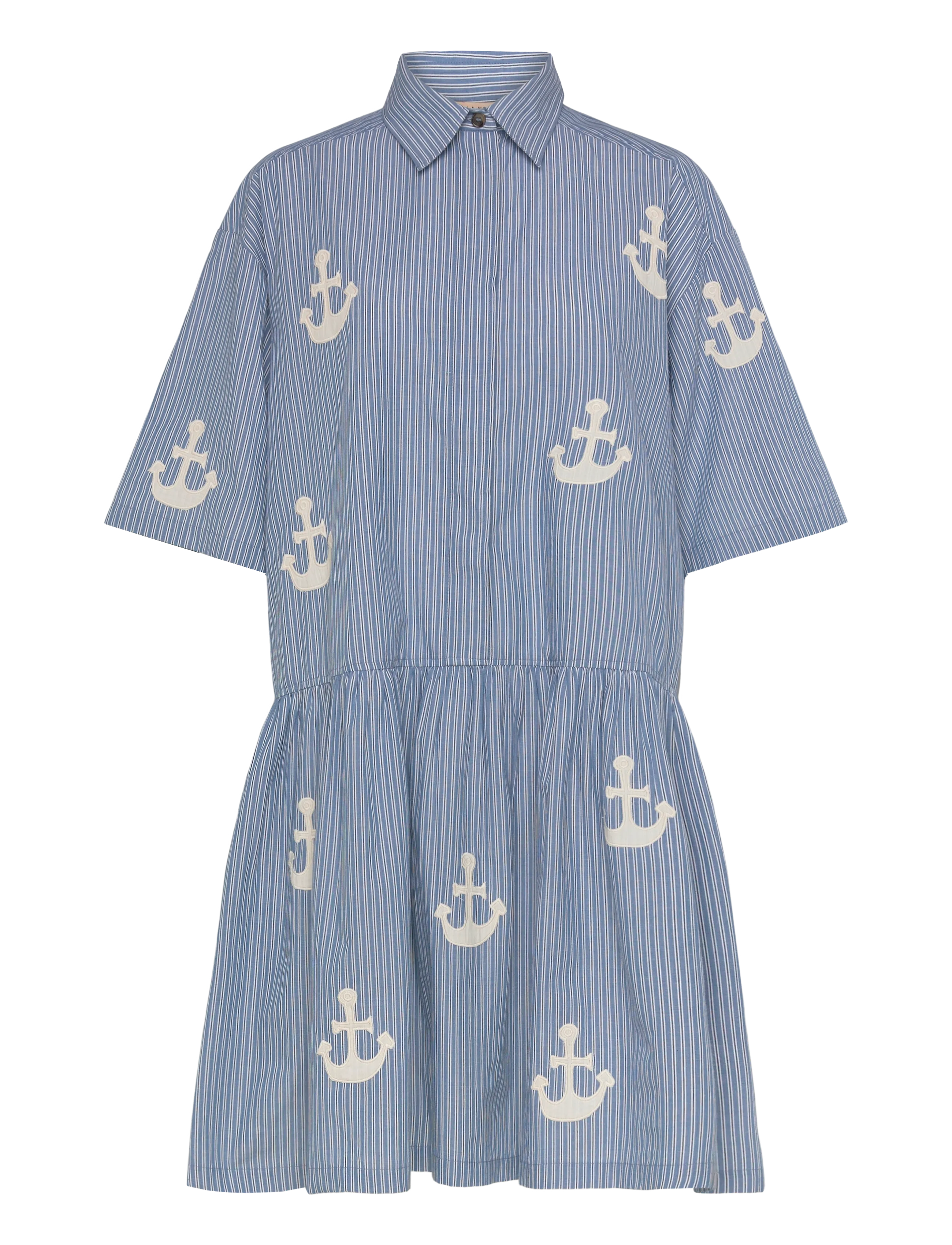 STELLA NOVA Oversized Kleid With Bestickt Anchor Blau - 36 - Damen