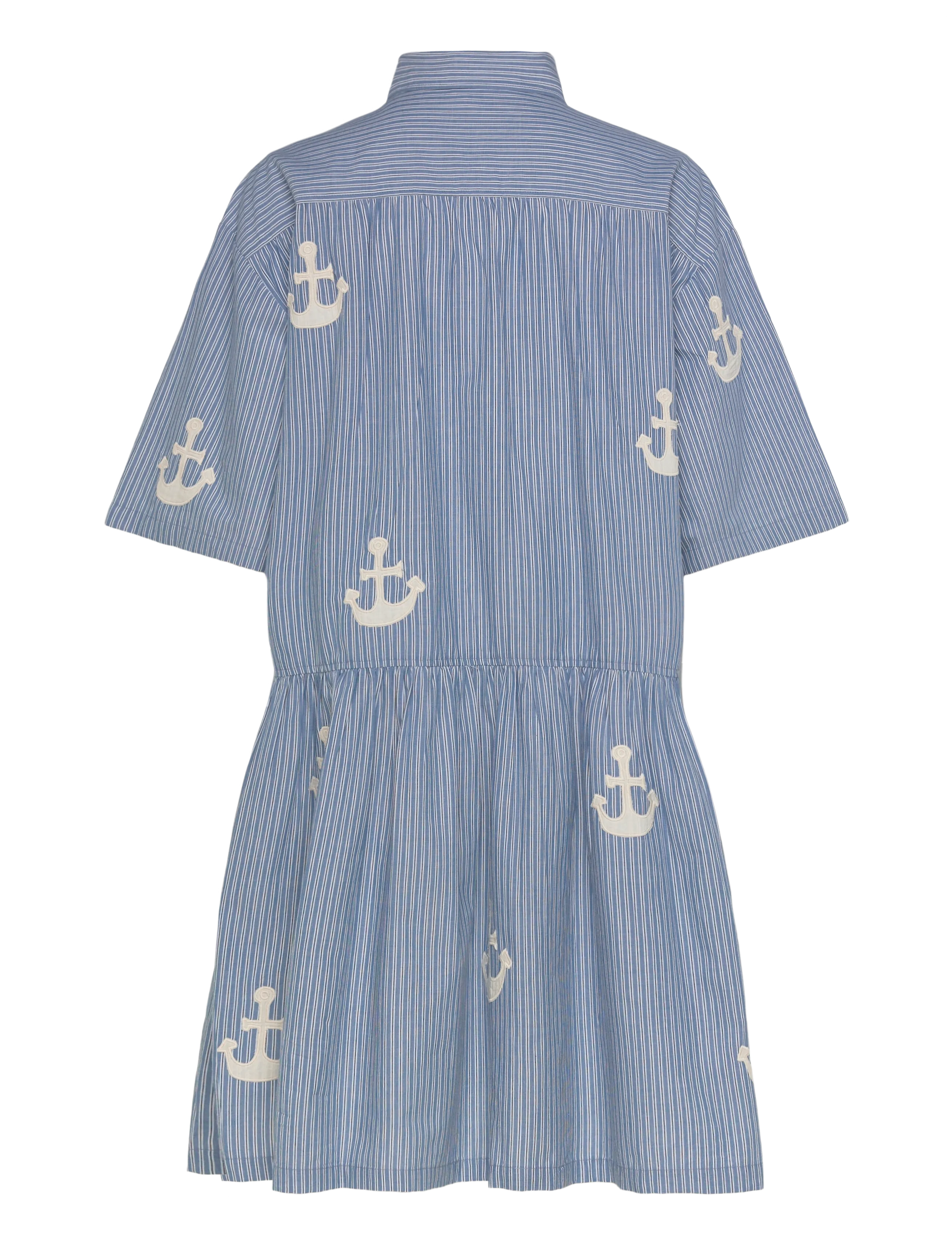 Stella Nova - Oversized Dress with embroidered Anchor - sommarklänningar - 313 blue stripes - 2