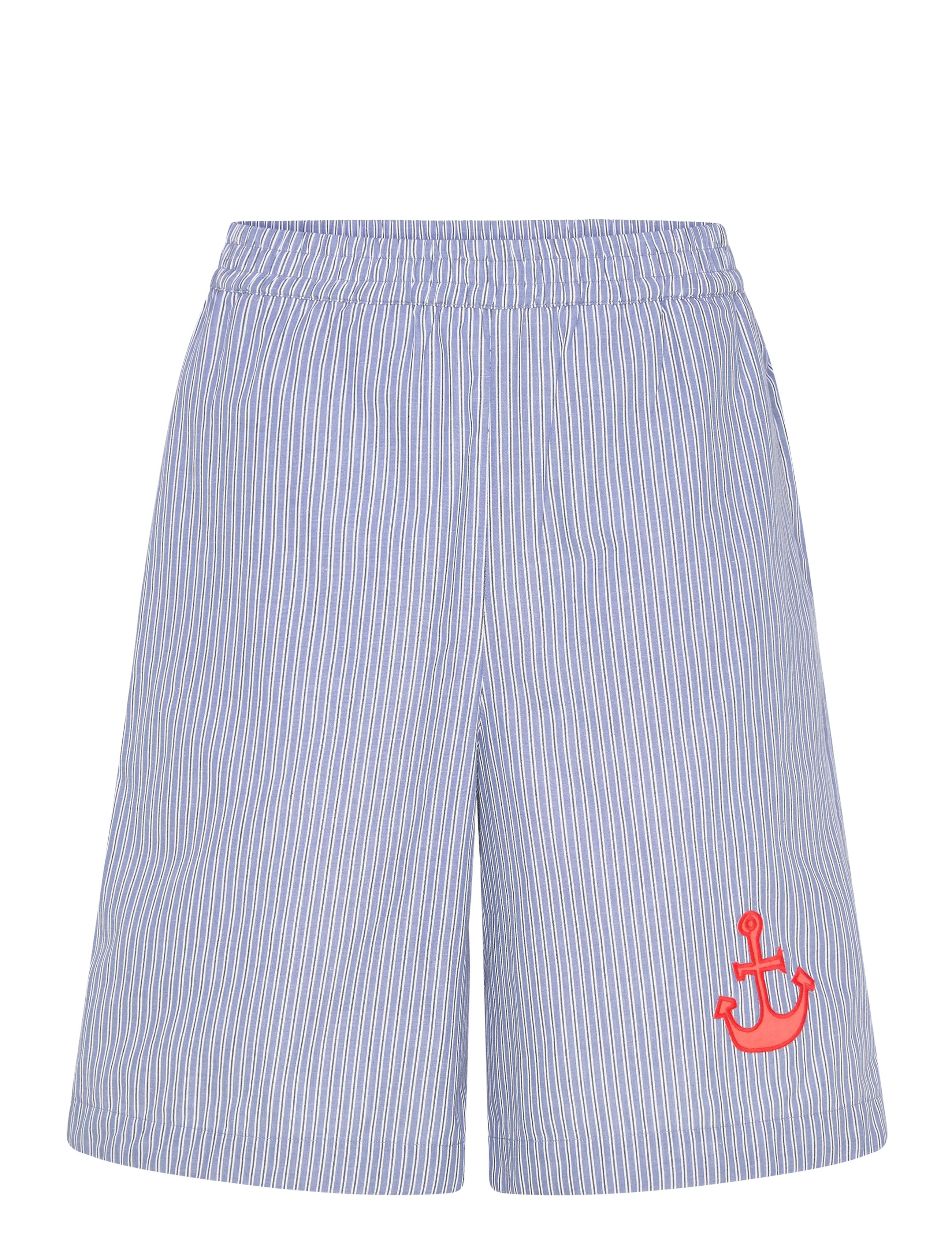 Stella Nova Striped Anchor Embroidered Shorts - Designers - 313 BLUE STRIPES / blue