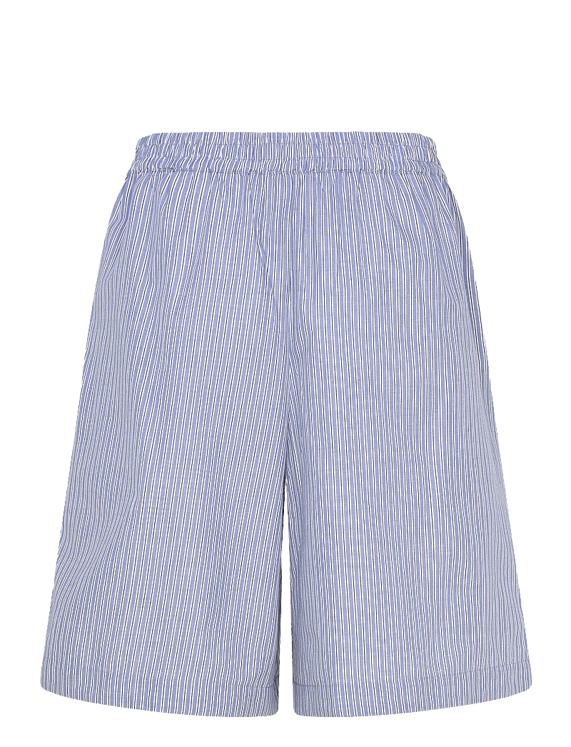 Stella Nova - Striped Anchor Embroidered Shorts - casual shorts - 313 blue stripes - 2