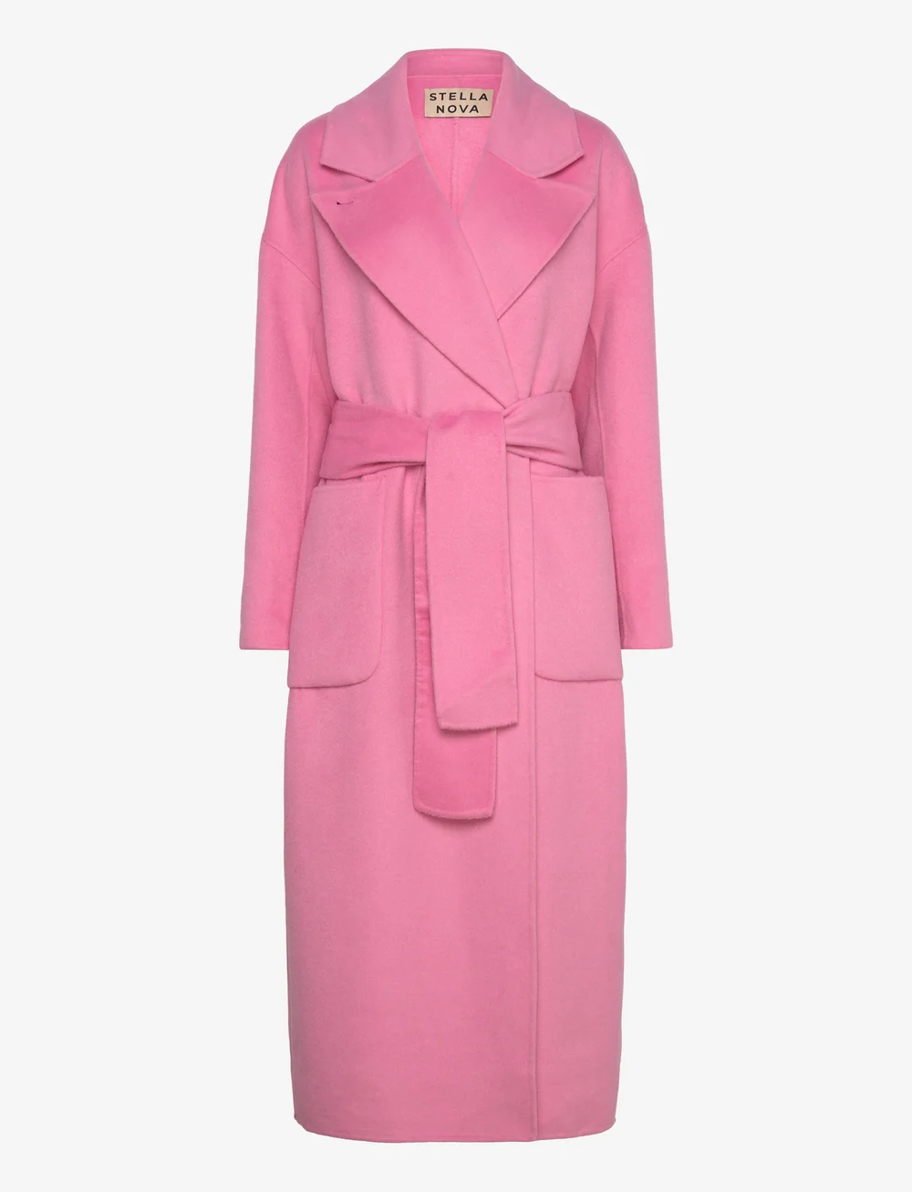 Pink wool top winter coat
