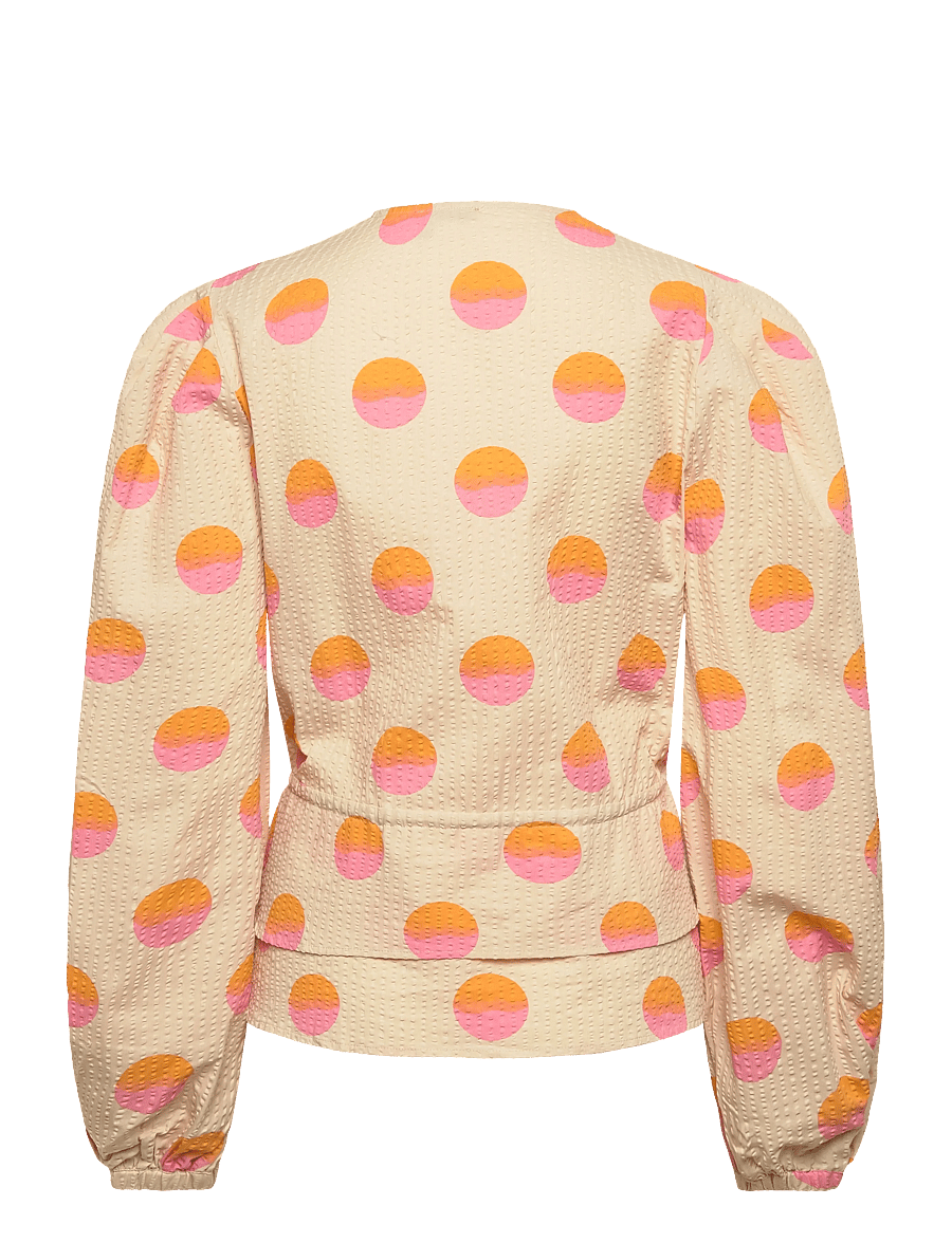 Stella Nova - Big Dot Blouse - langerma blússur - creme/red dots - 2