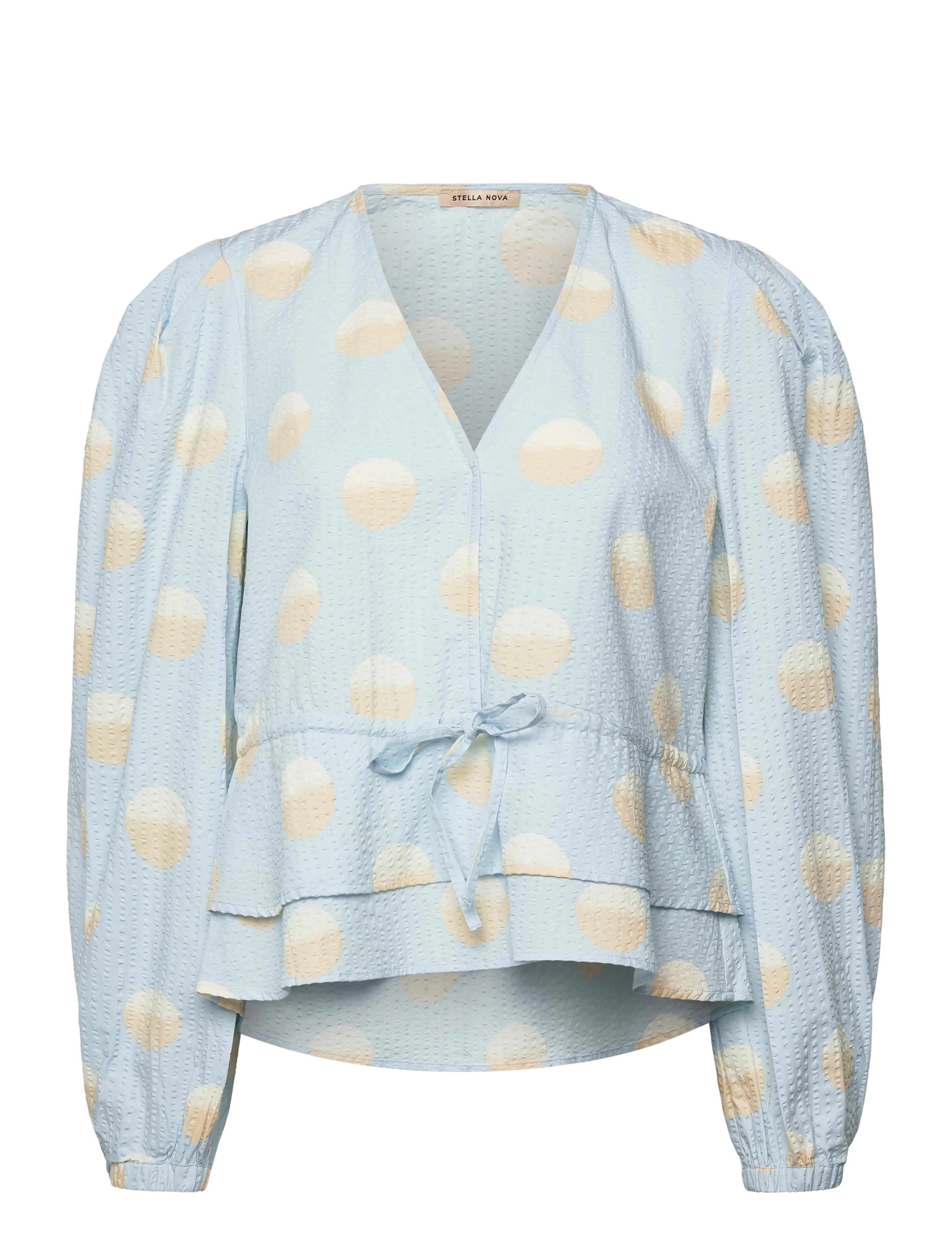STELLA NOVA Big Dot Bluse Blau - 40 - Damen