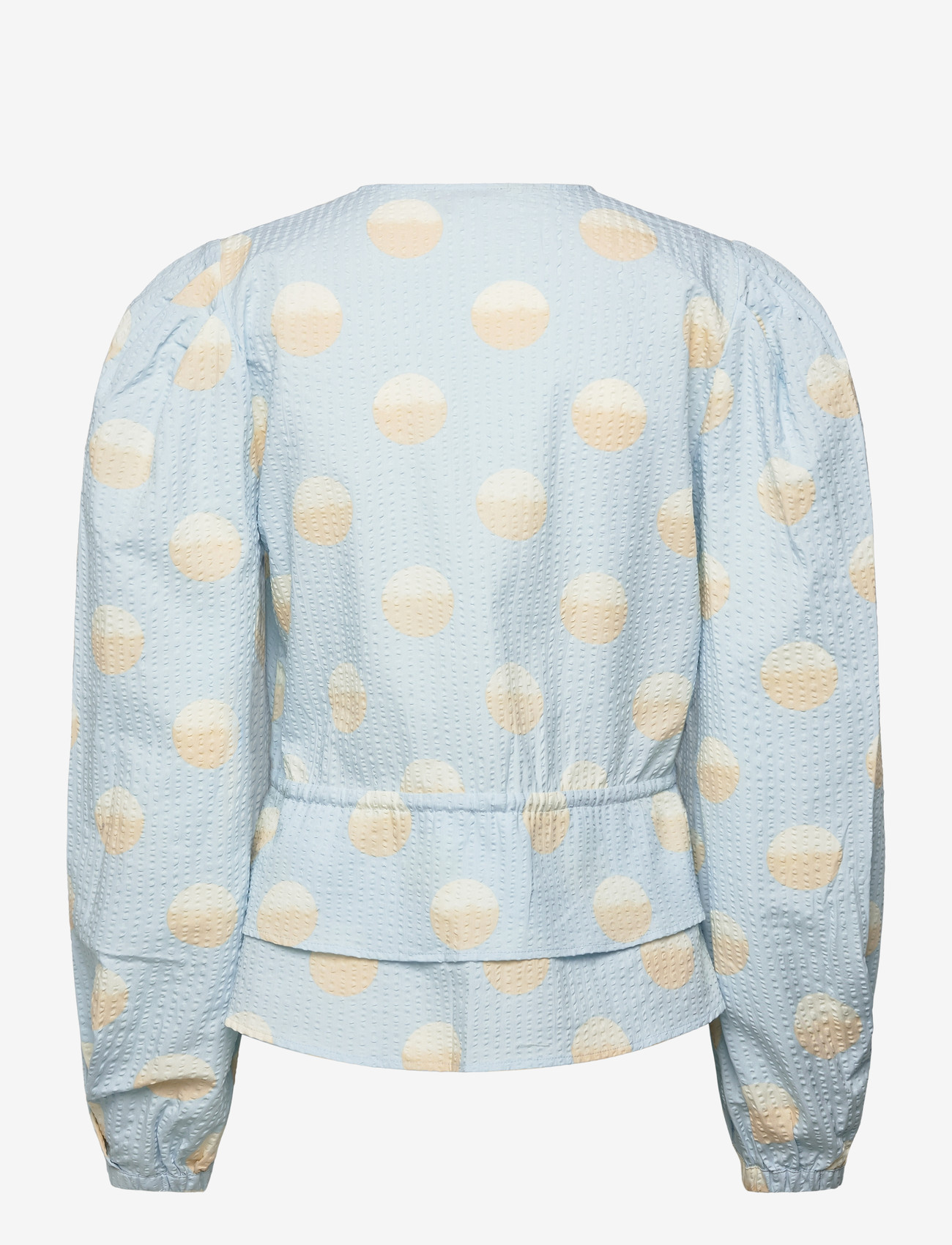 Stella Nova - Big Dot Blouse - långärmade blusar - light blue - 2