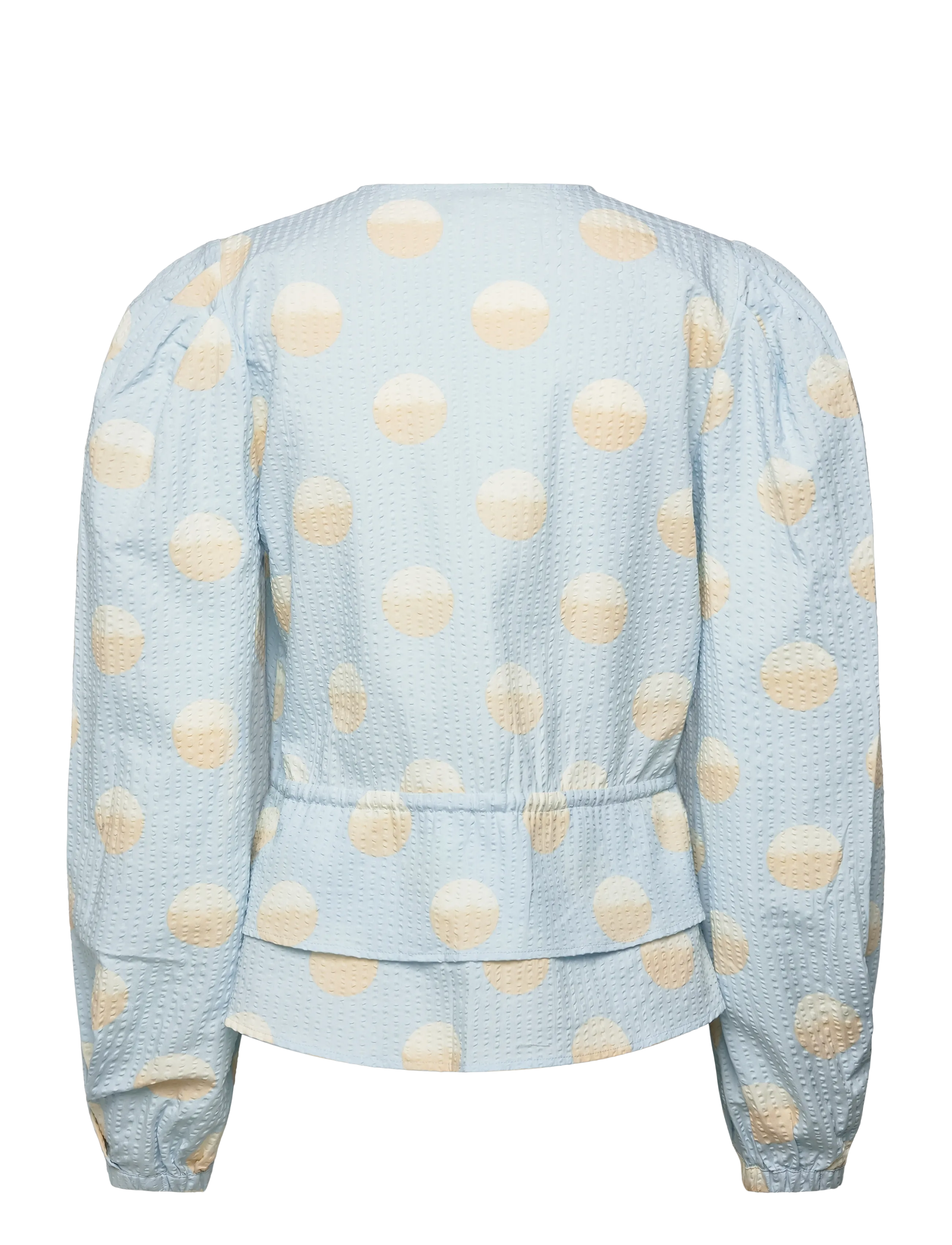 Stella Nova - Big Dot Blouse - langærmede bluser - light blue - 2