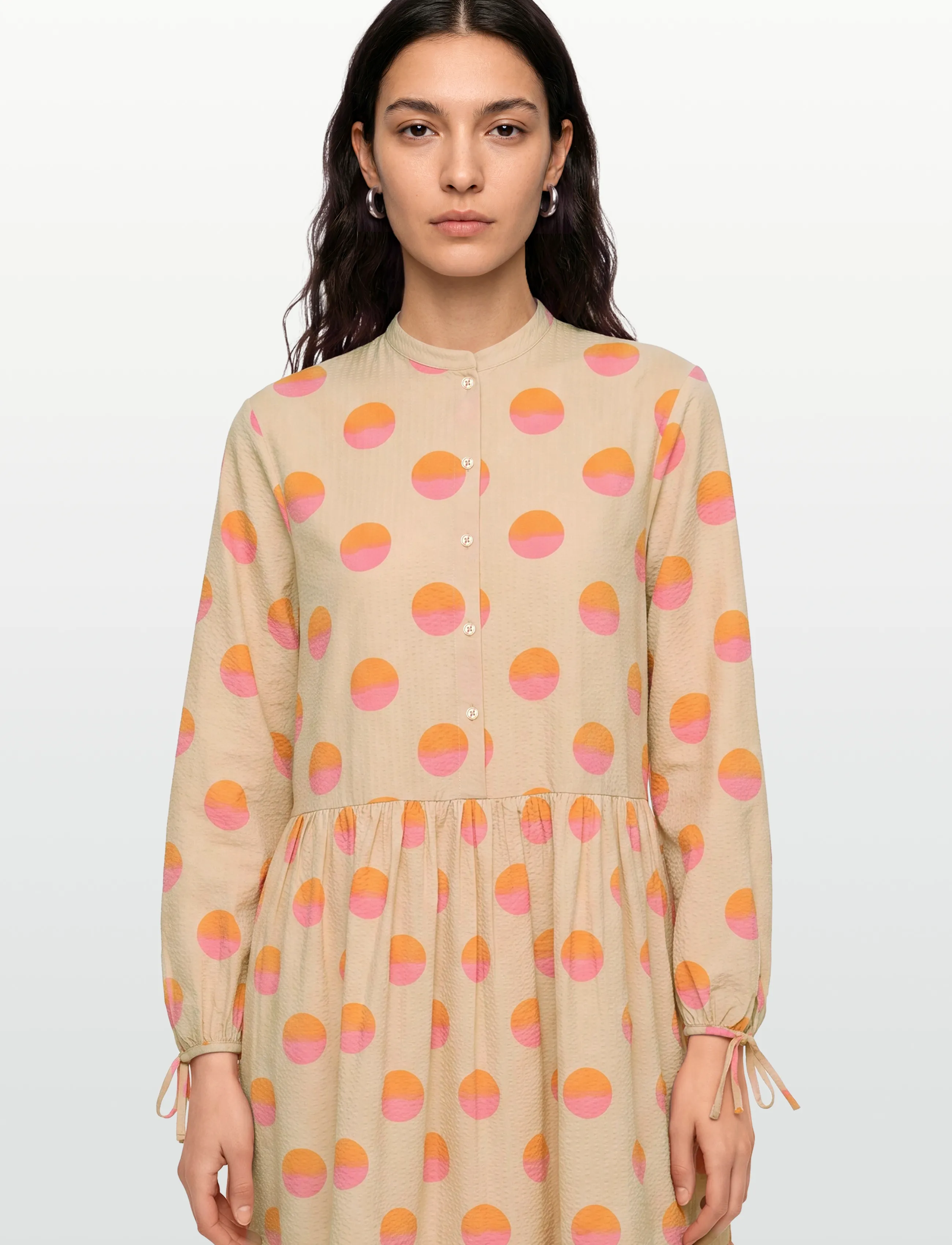 Stella Nova - Big Dot Maxi Dress - aftenkjoler - creme/red dots - 3