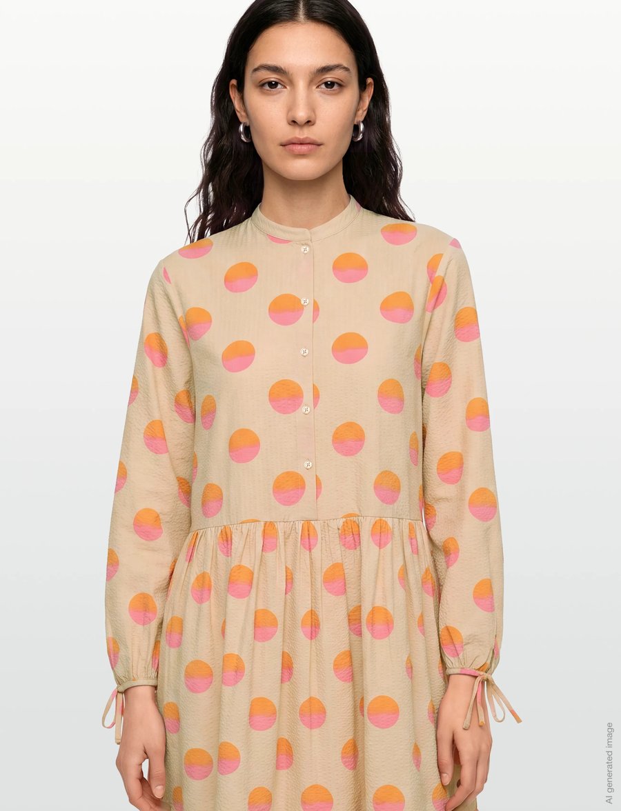 Stella Nova - Big Dot Maxi Dress - aftenkjoler - creme/red dots - 3