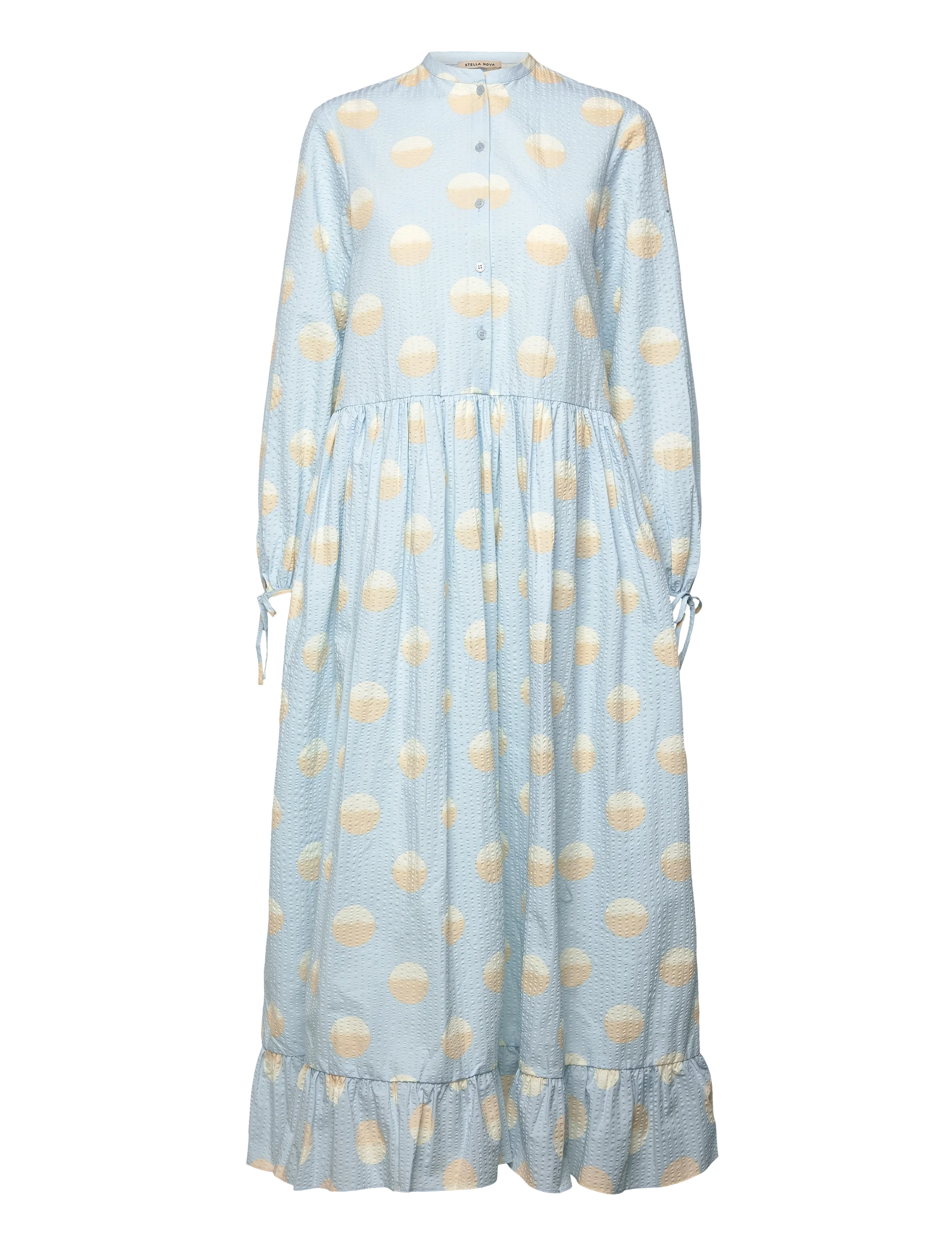 Big Dot Maxi Dress - LIGHT BLUE