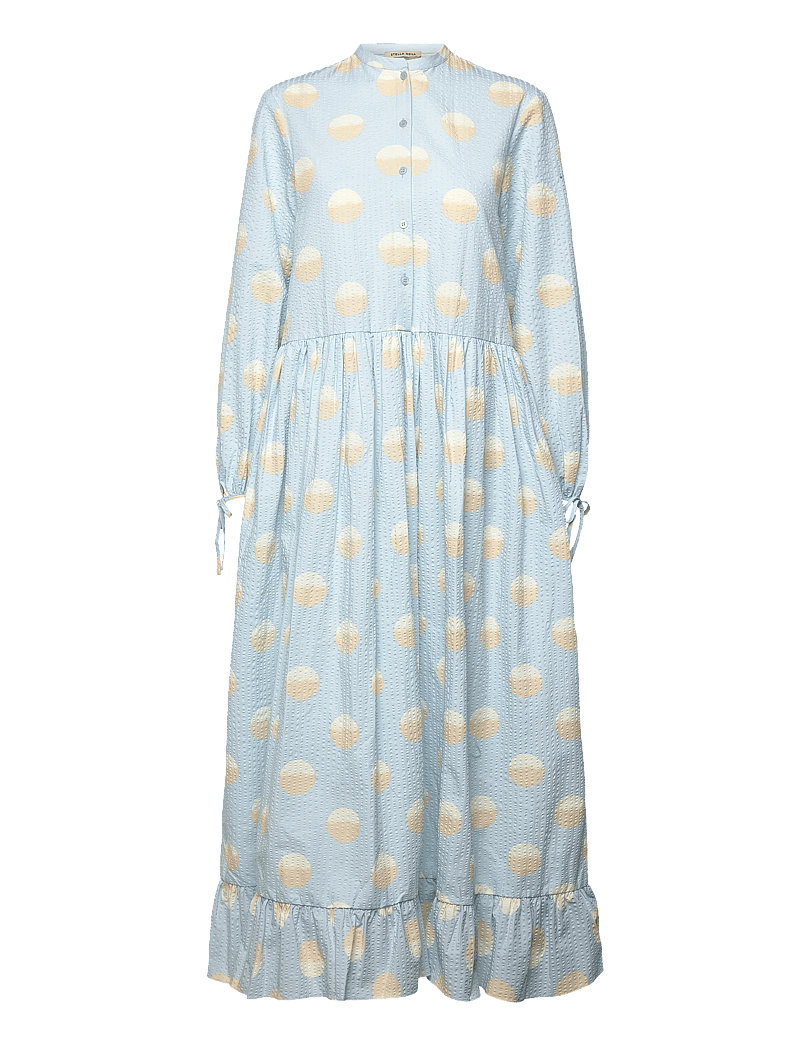 Stella Nova - Big Dot Maxi Dress - aftonklänningar - light blue - 0