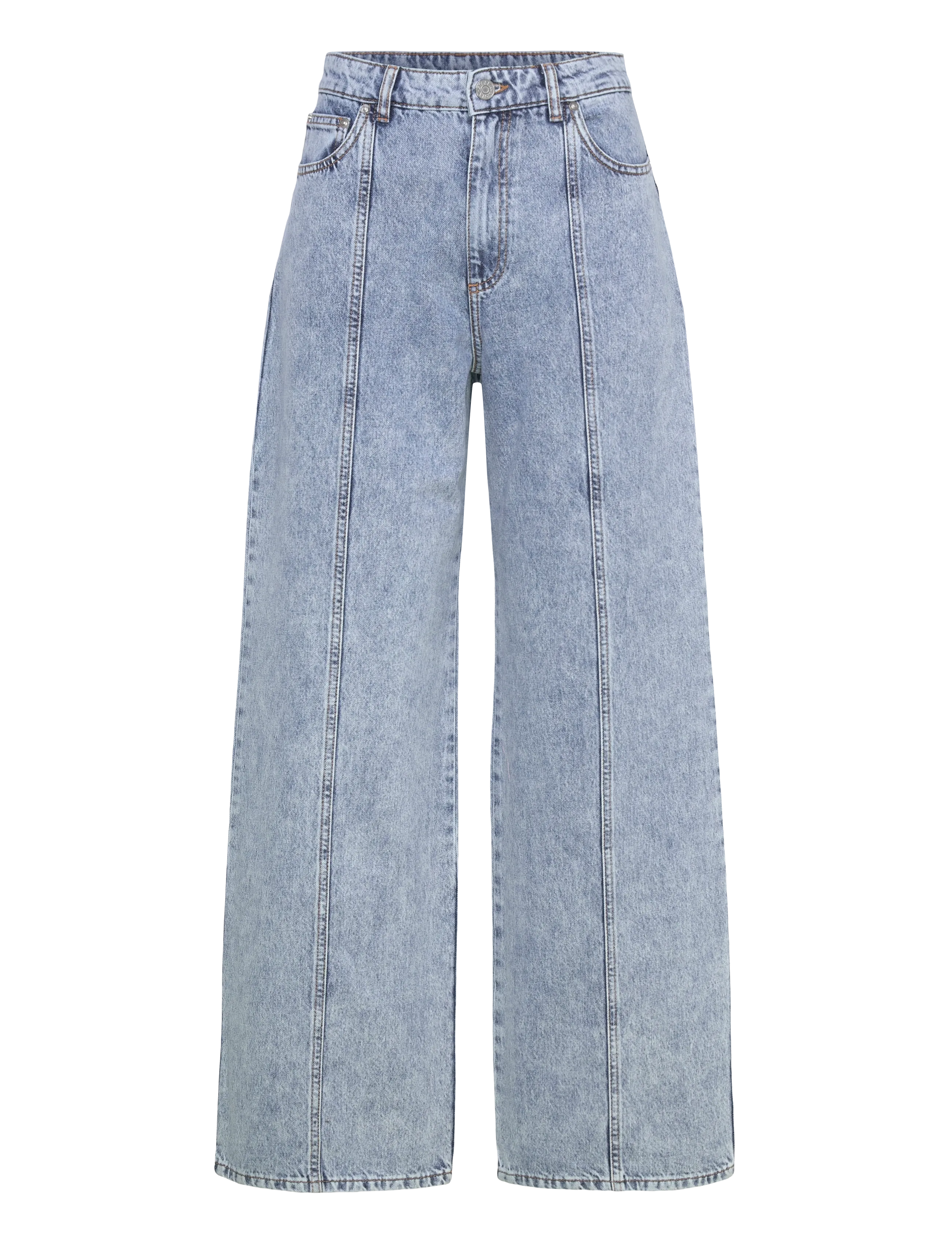 Stella Nova Moon Washed Denim Pants - Transitional Layering - DENIM MOON WASH / blue