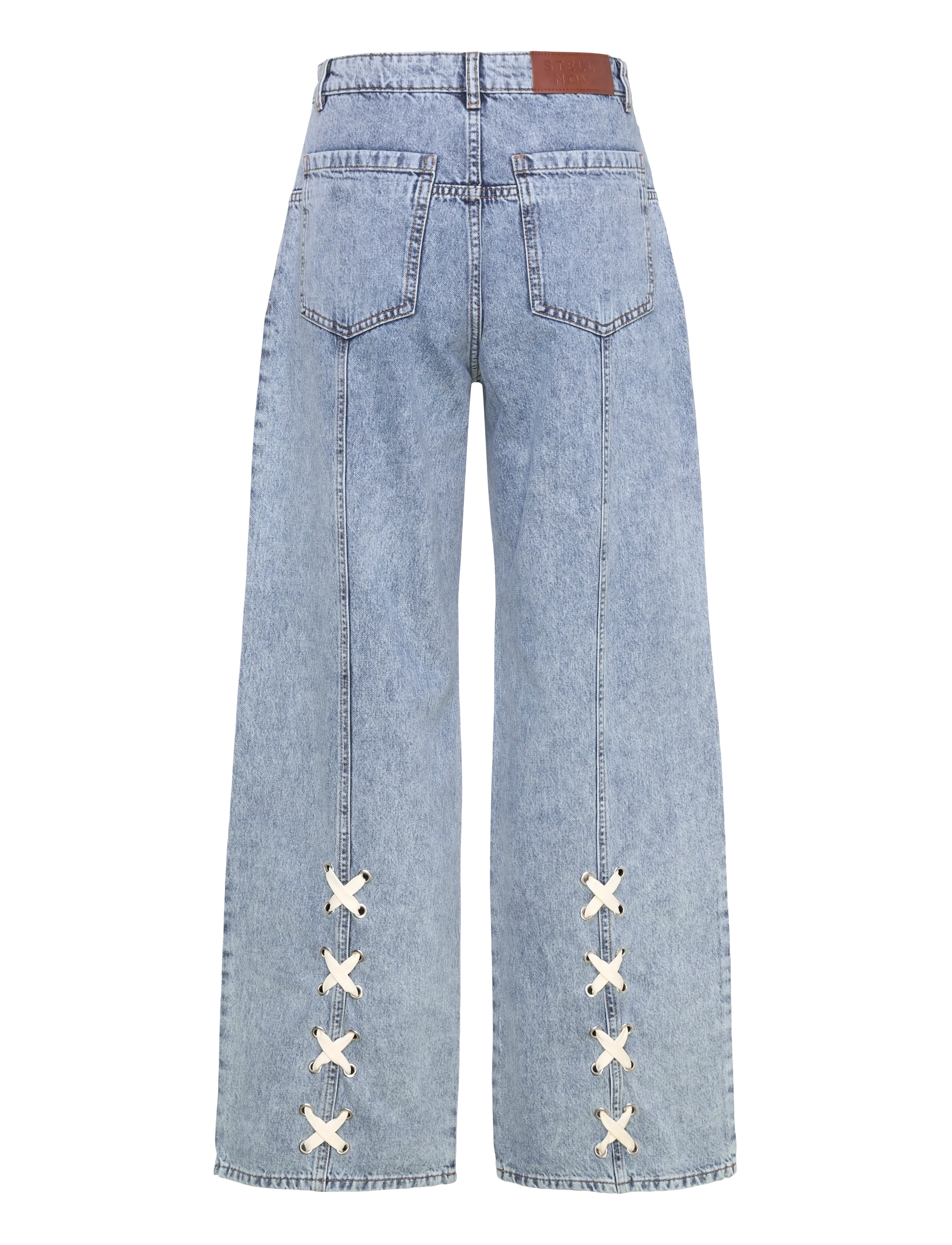 Stella Nova - Moon Washed Denim Pants - broeken met wijde pijpen - denim moon wash - 1