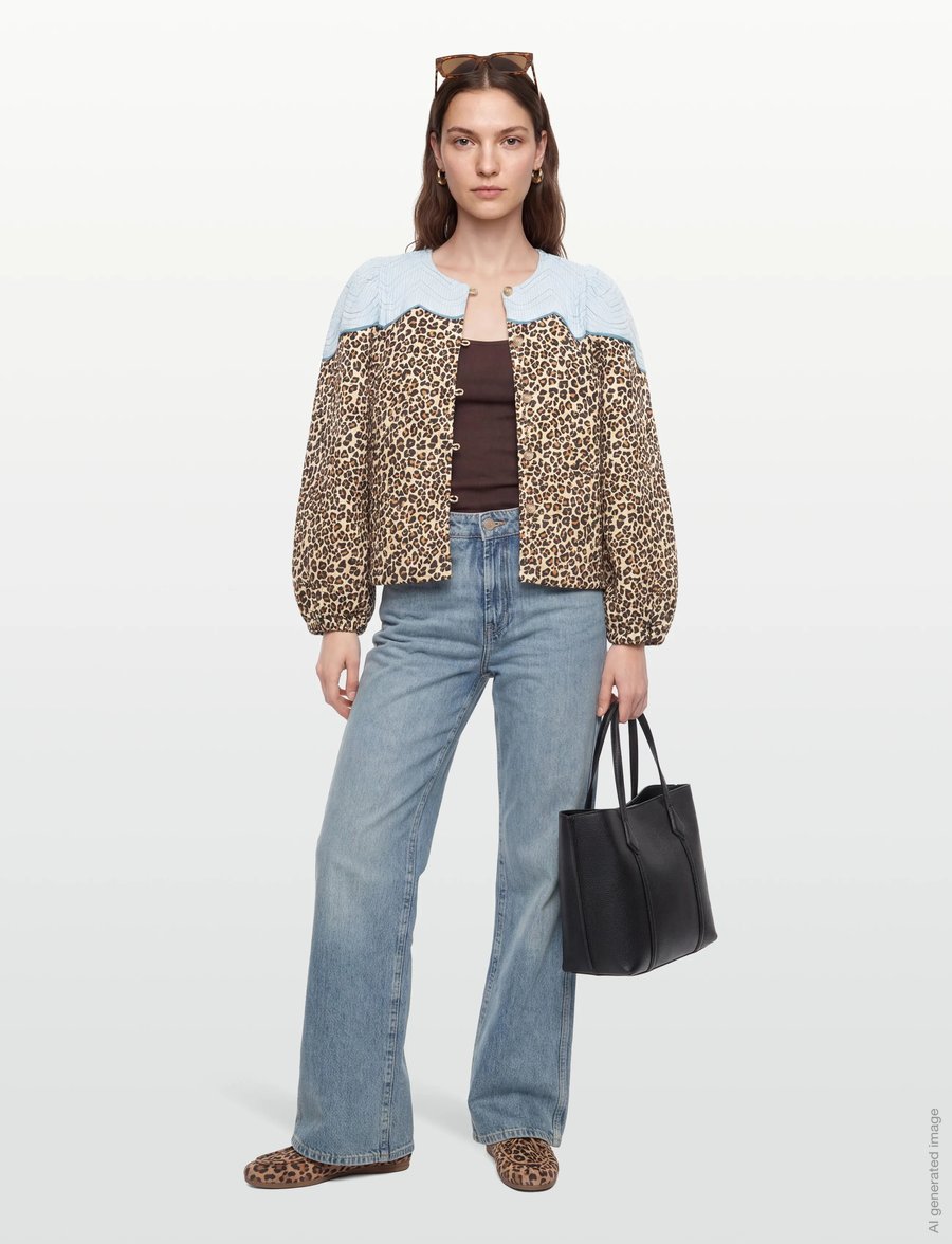 Stella Nova - Leopard Jacket with Clouds - frühlingsjacken - leopard - 0