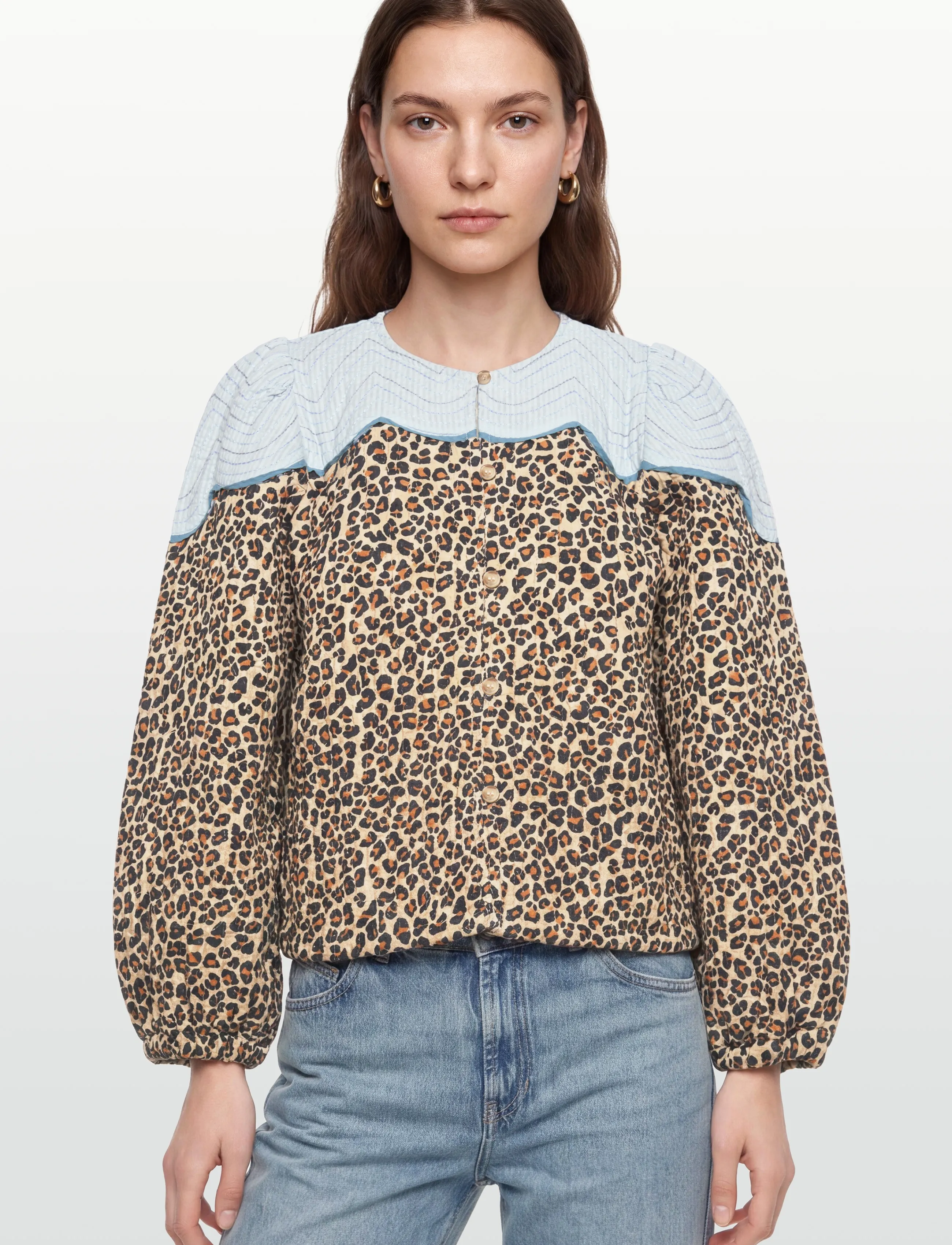 Stella Nova - Leopard Jacket with Clouds - Üleriided - leopard - 3