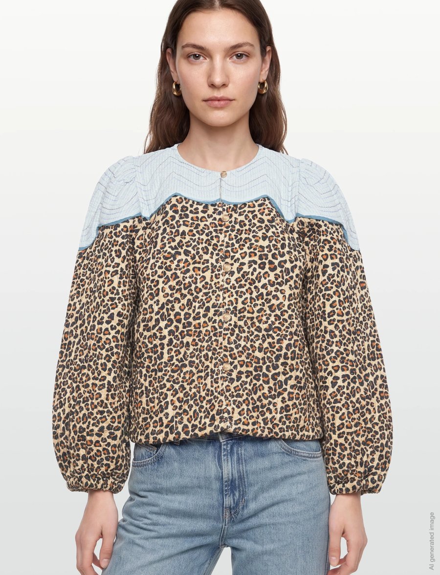 Stella Nova - Leopard Jacket with Clouds - frühlingsjacken - leopard - 3