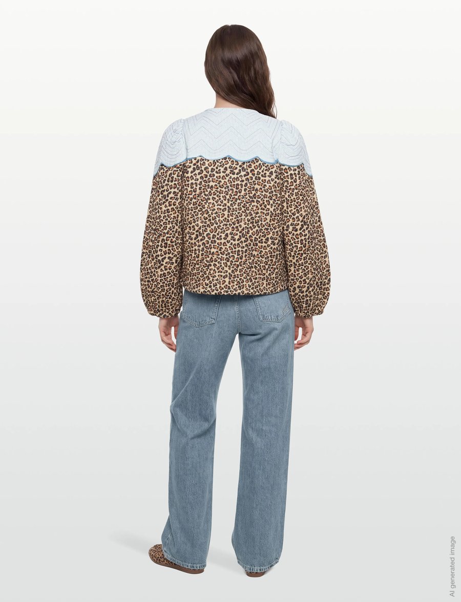 Stella Nova - Leopard Jacket with Clouds - frühlingsjacken - leopard - 4