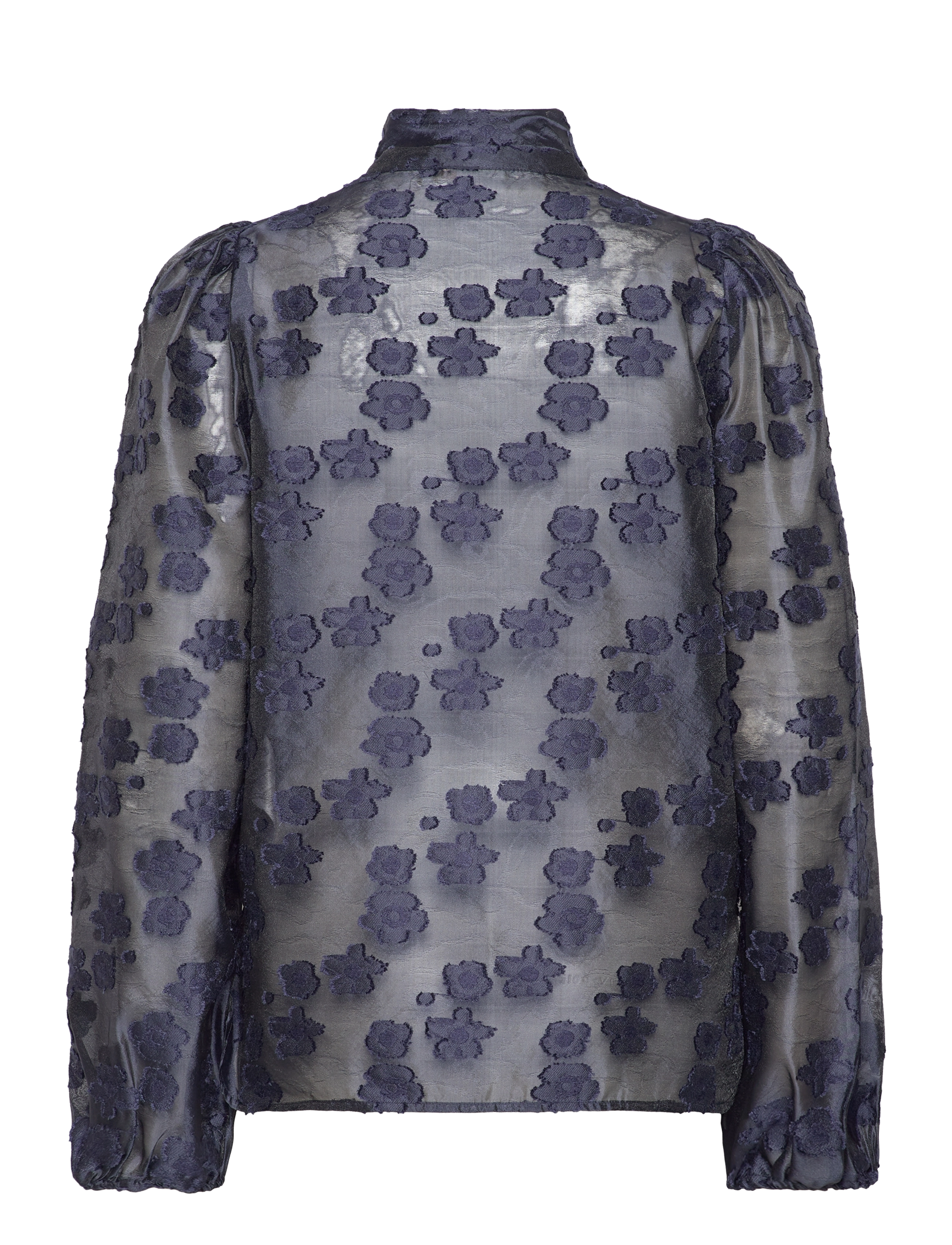 Stella Nova - Blouse with tie band at neck - navy - 2