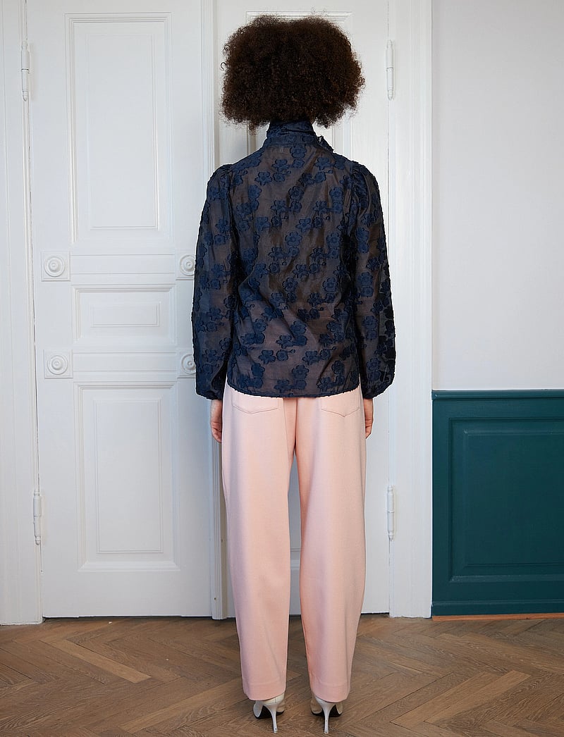 Stella Nova - Blouse with tie band at neck - langærmede bluser - navy - 3