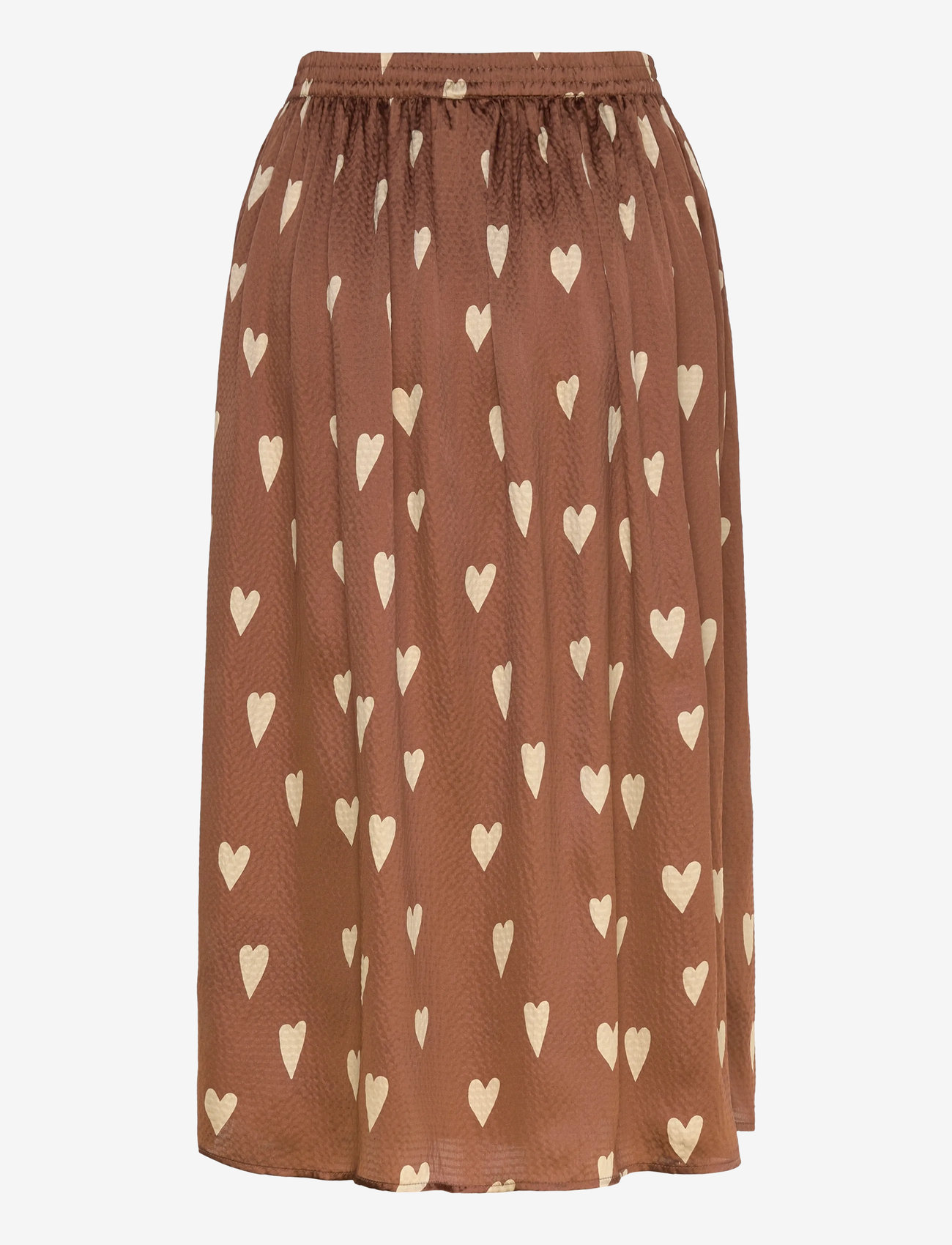 Stella Nova - Heart printed Silk Skirt - midi-röcke - hearts - 1