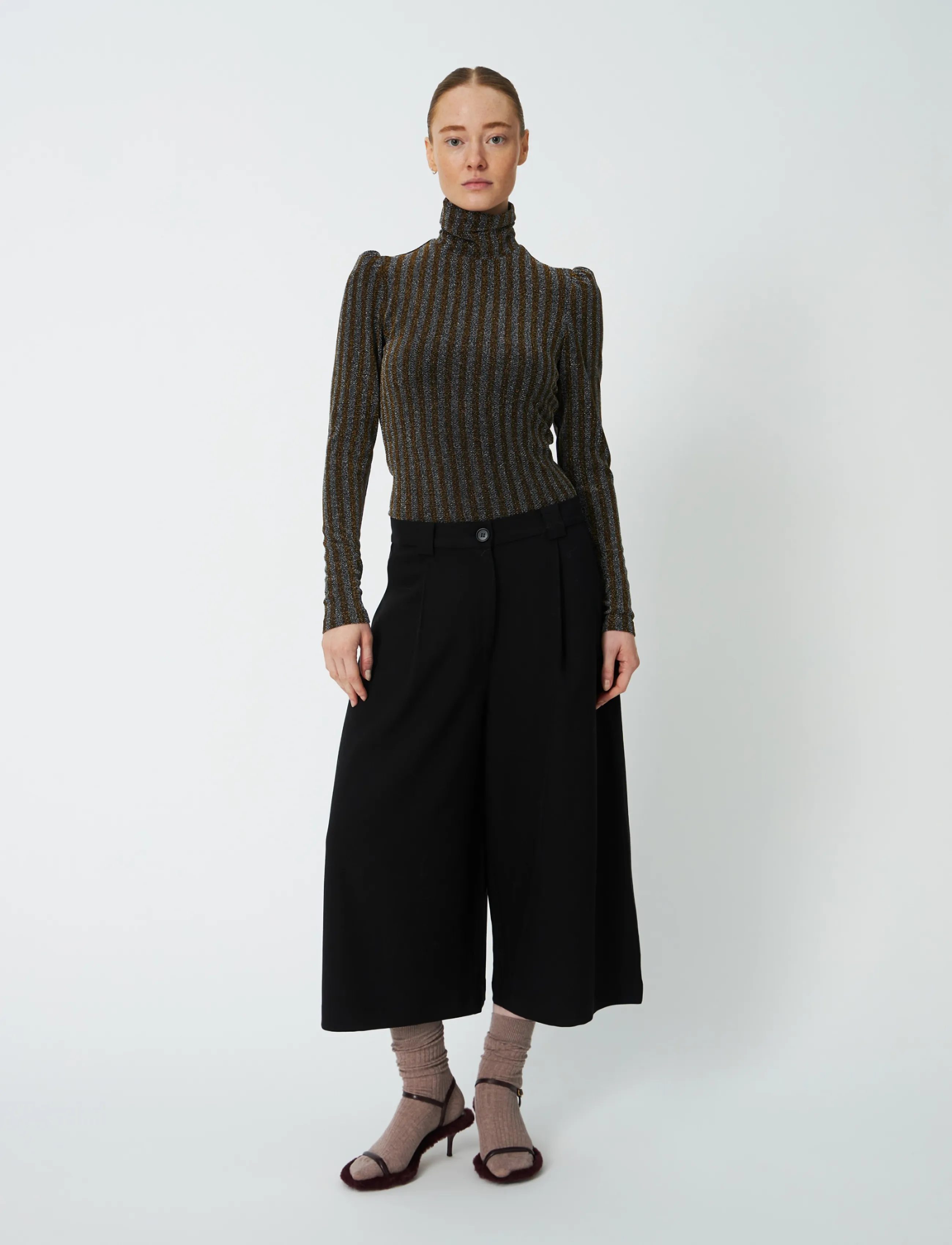 Stella Nova Cropped Mid-Waist Pant - Kleidung - BLACK / black