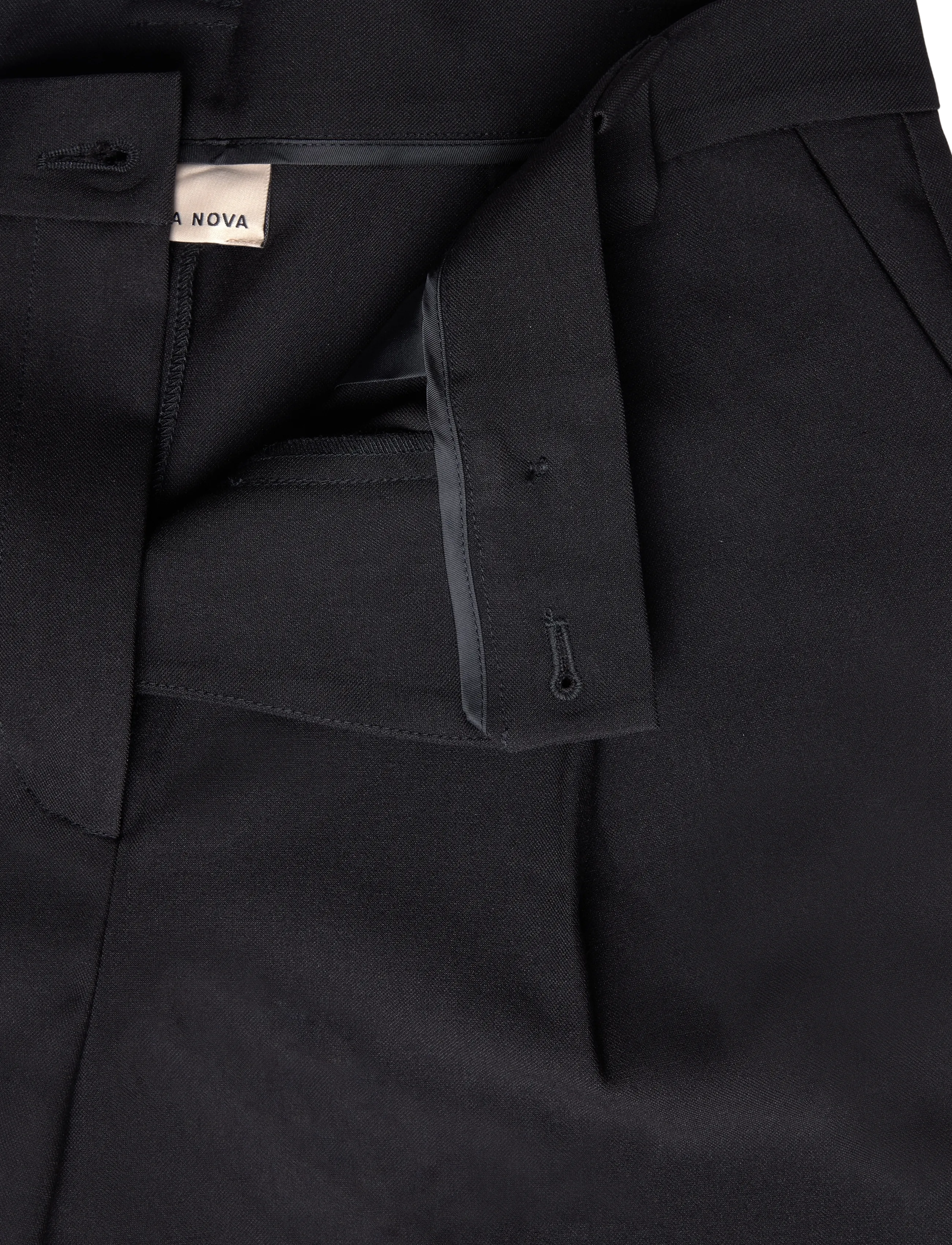 Stella Nova - Cropped Mid-Waist Pant - culottes - black - 5