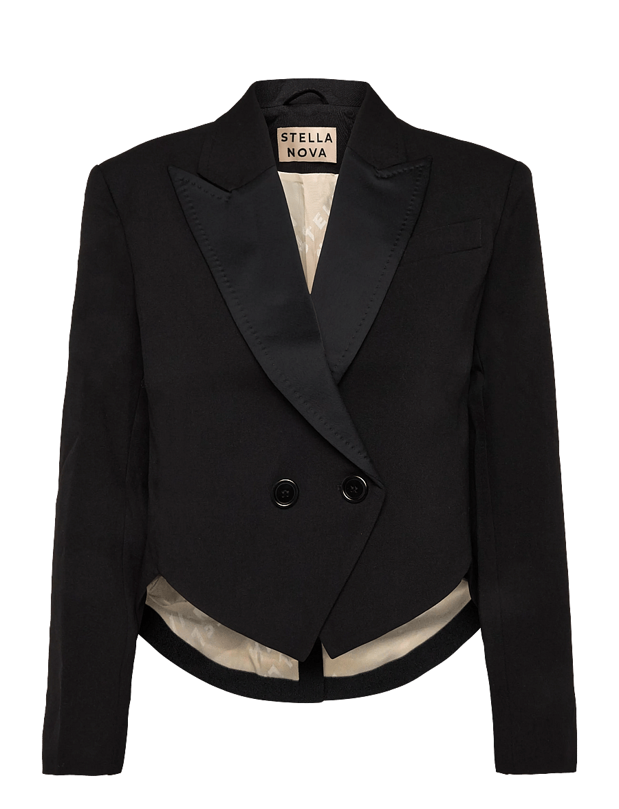 Stella Nova - Tuxedo Blazer - korta kavajer - black - 1