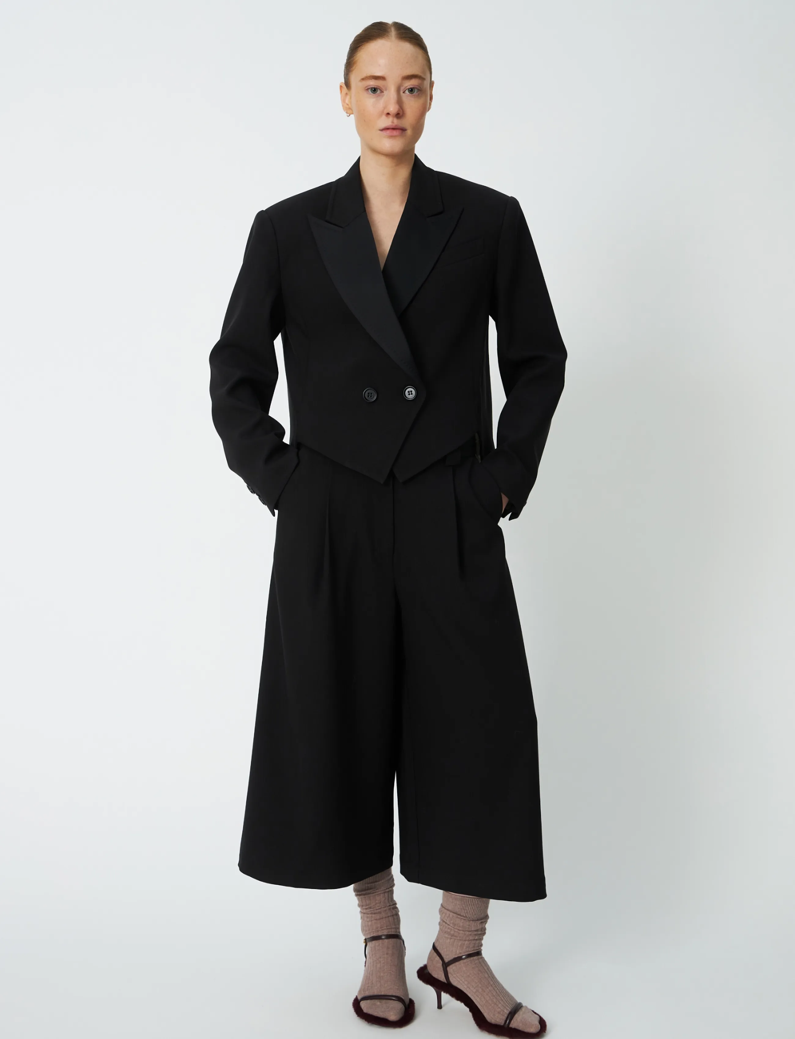 Stella Nova - Tuxedo Blazer - korta kavajer - black - 0
