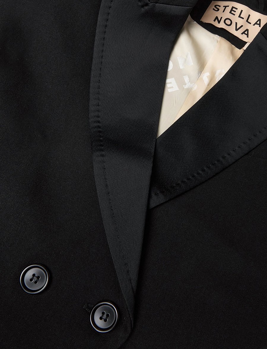 Stella Nova - Tuxedo Blazer - korta kavajer - black - 4