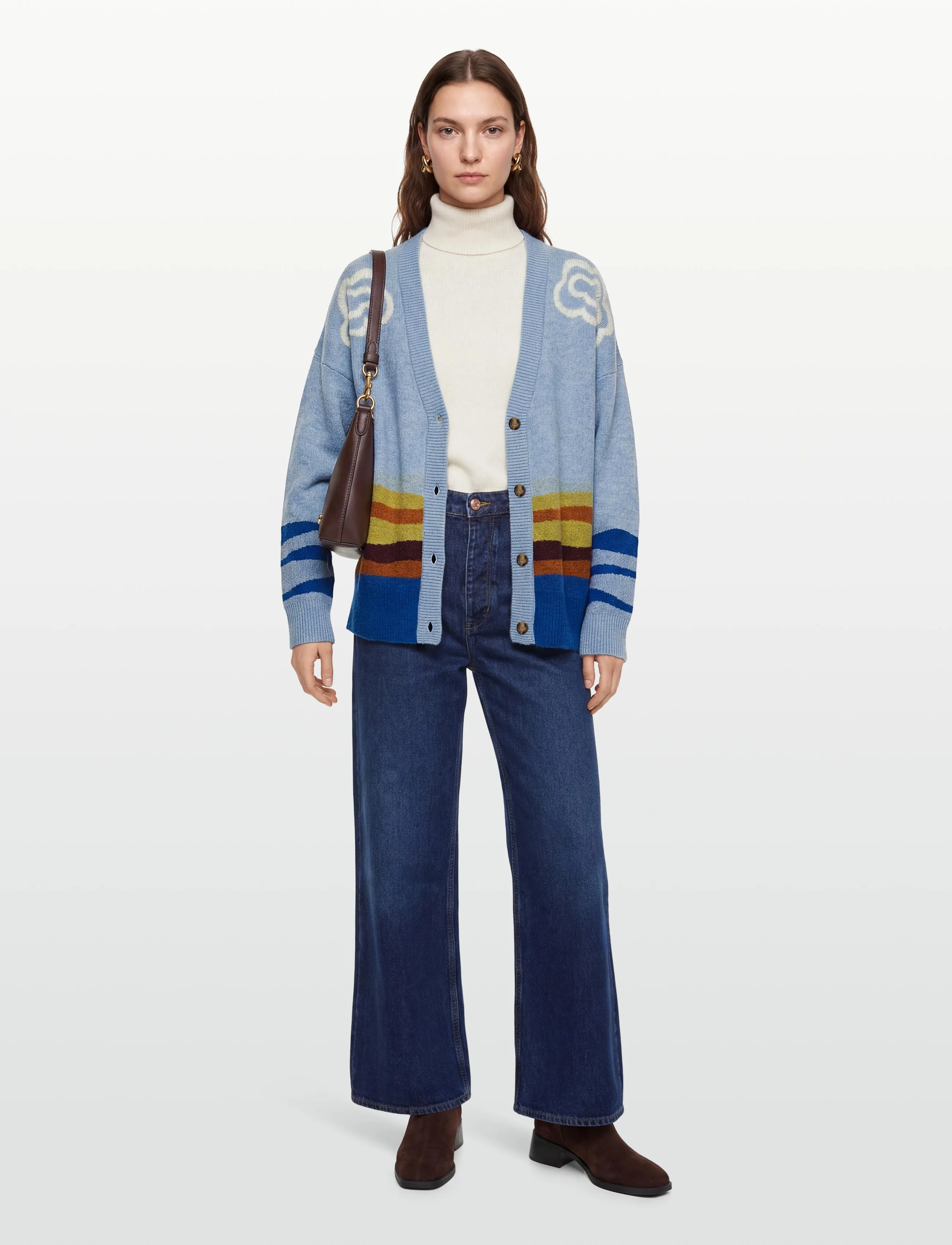 Stella Nova Elements Cardigan, S, Blue, Strik > Cardigans, Dame
