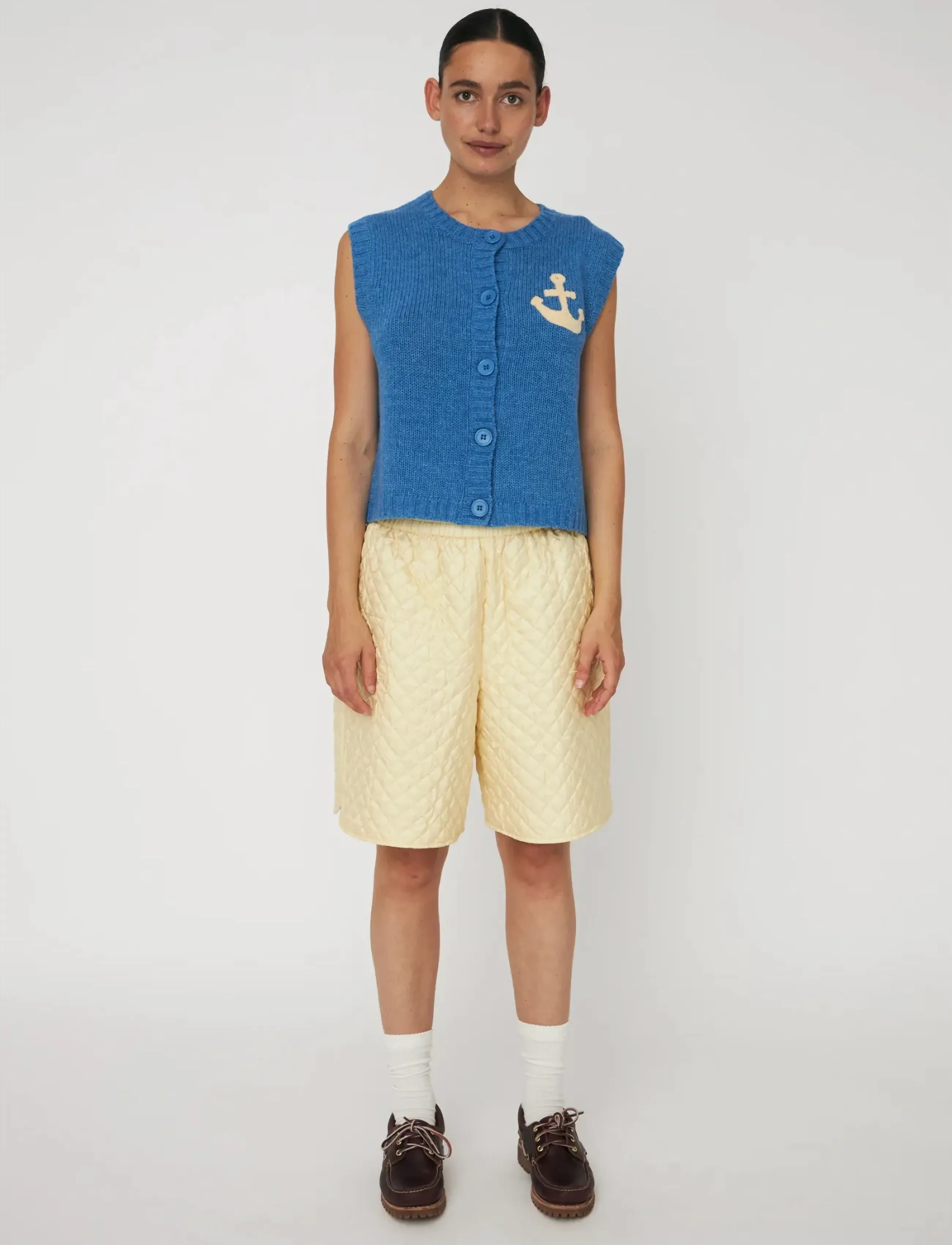 Stella Nova Anchor Vest, XS, Blue, Designere > Strikkede Veste, Dame