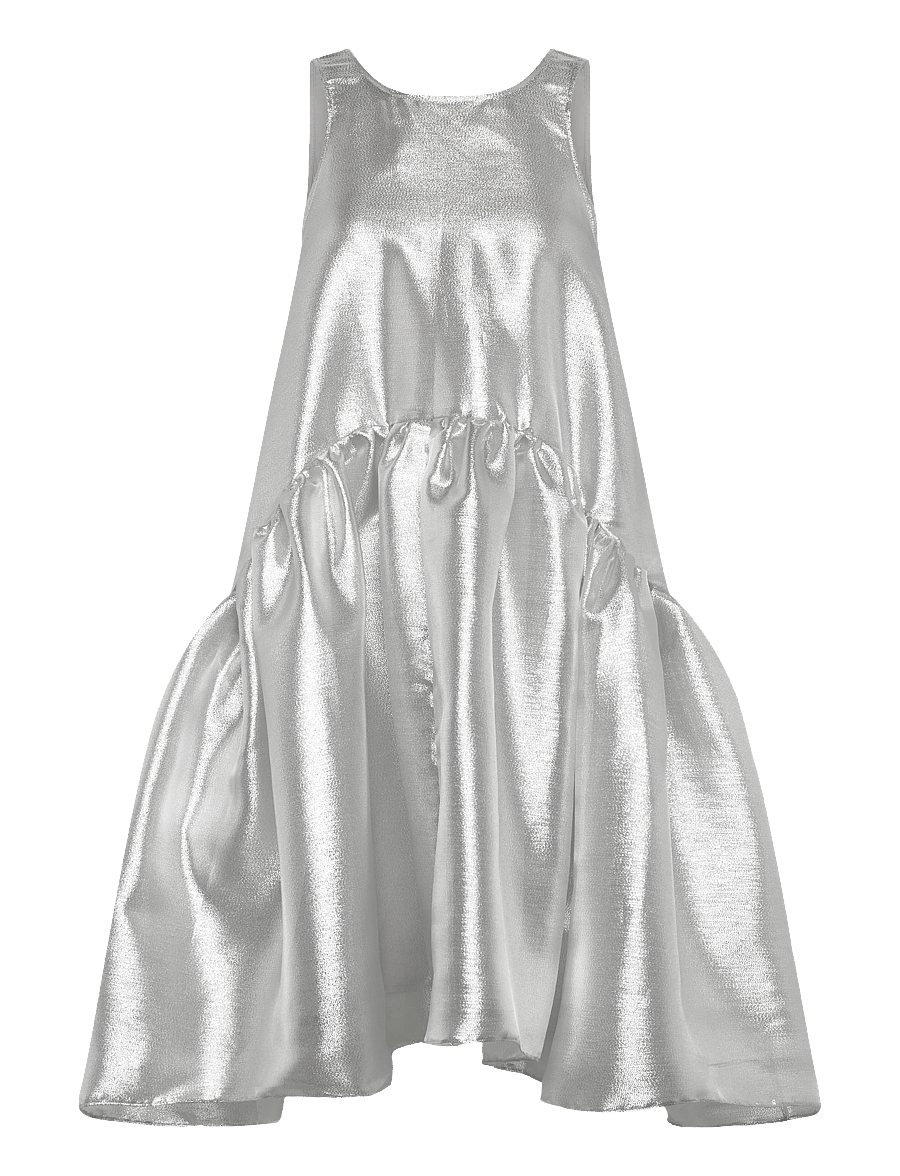 Stella Nova - Silver Midi Dress - party dresses - 914 pearl silver - 1
