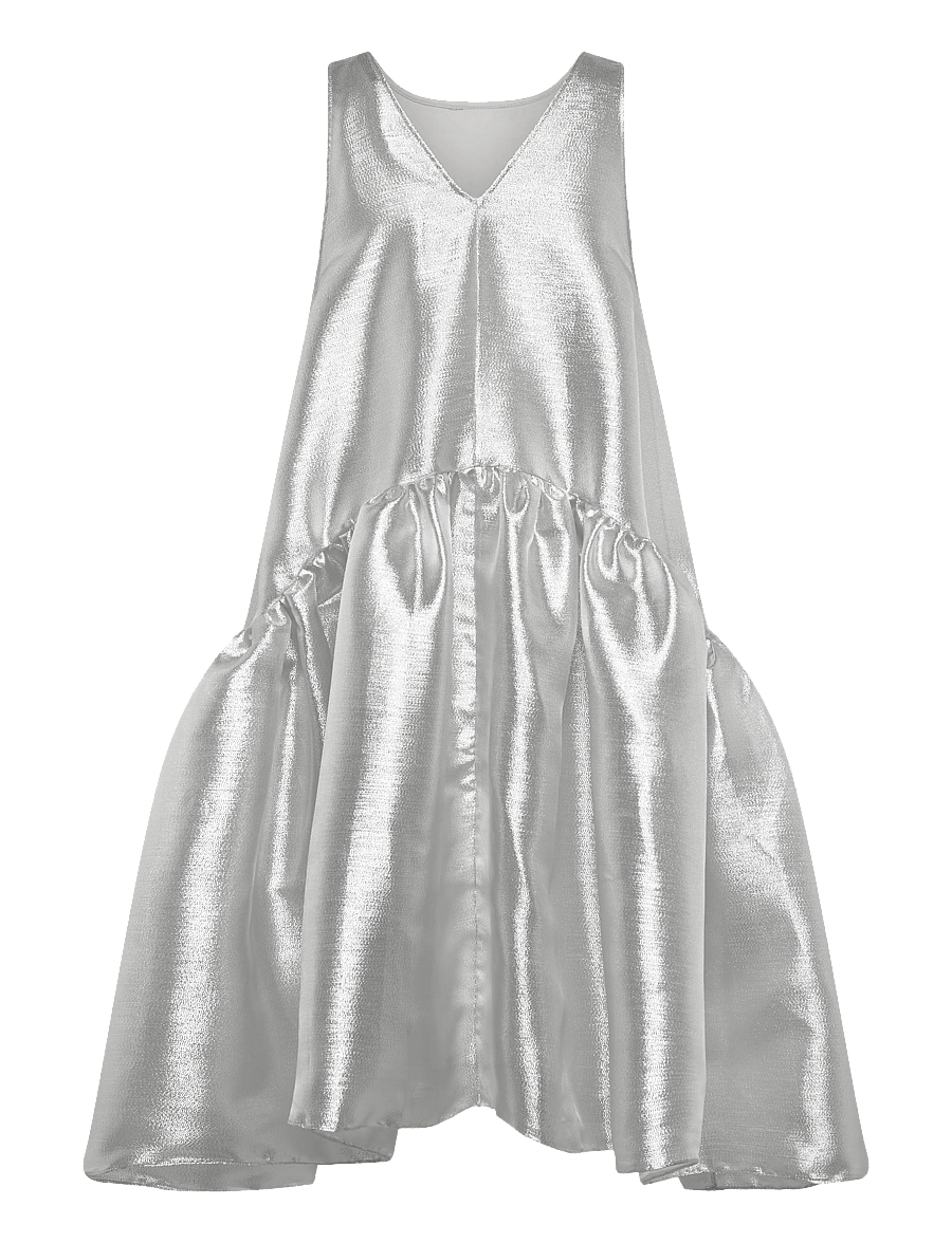 Stella Nova - Silver Midi Dress - party dresses - 914 pearl silver - 2
