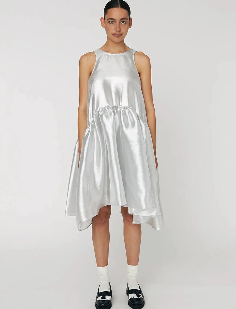 Stella Nova - Silver Midi Dress - midi-kleider - 914 pearl silver - 0