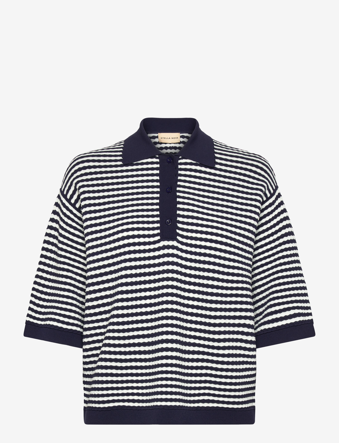 Stella Nova - Polo Knit - pikéer - 409 navy /creme - 1