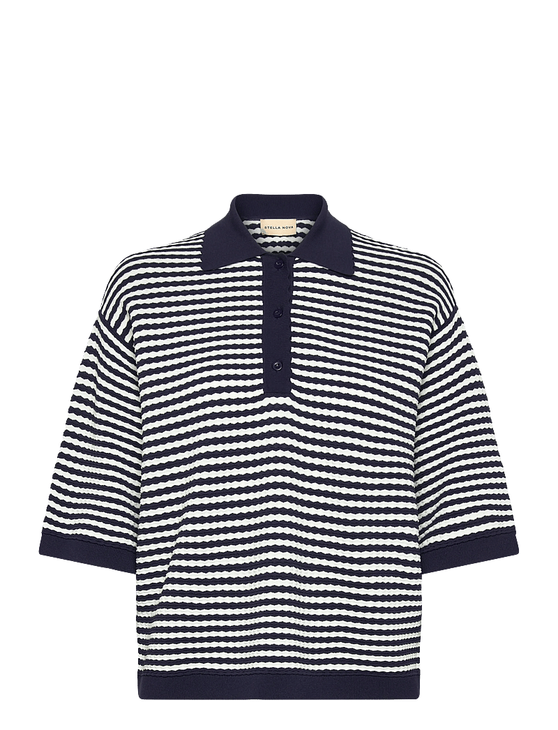 Stella Nova - Polo Knit - pikéer - 409 navy /creme - 1