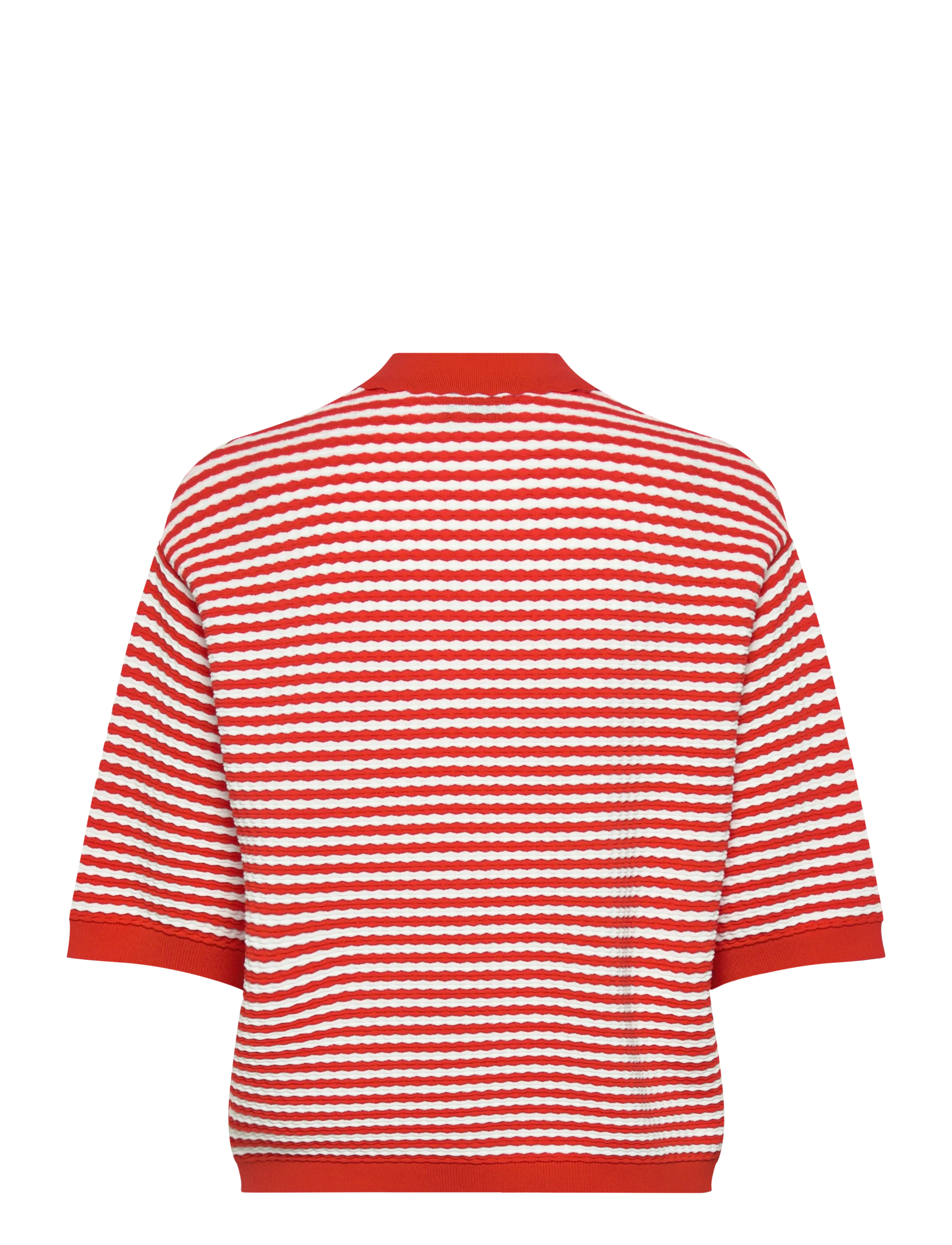 Stella Nova - Polo Knit - pikéer - 734 red/ creme stripes - 2