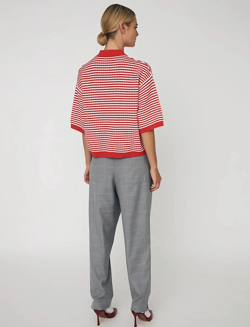 Stella Nova - Polo Knit - pikéer - 734 red/ creme stripes - 3