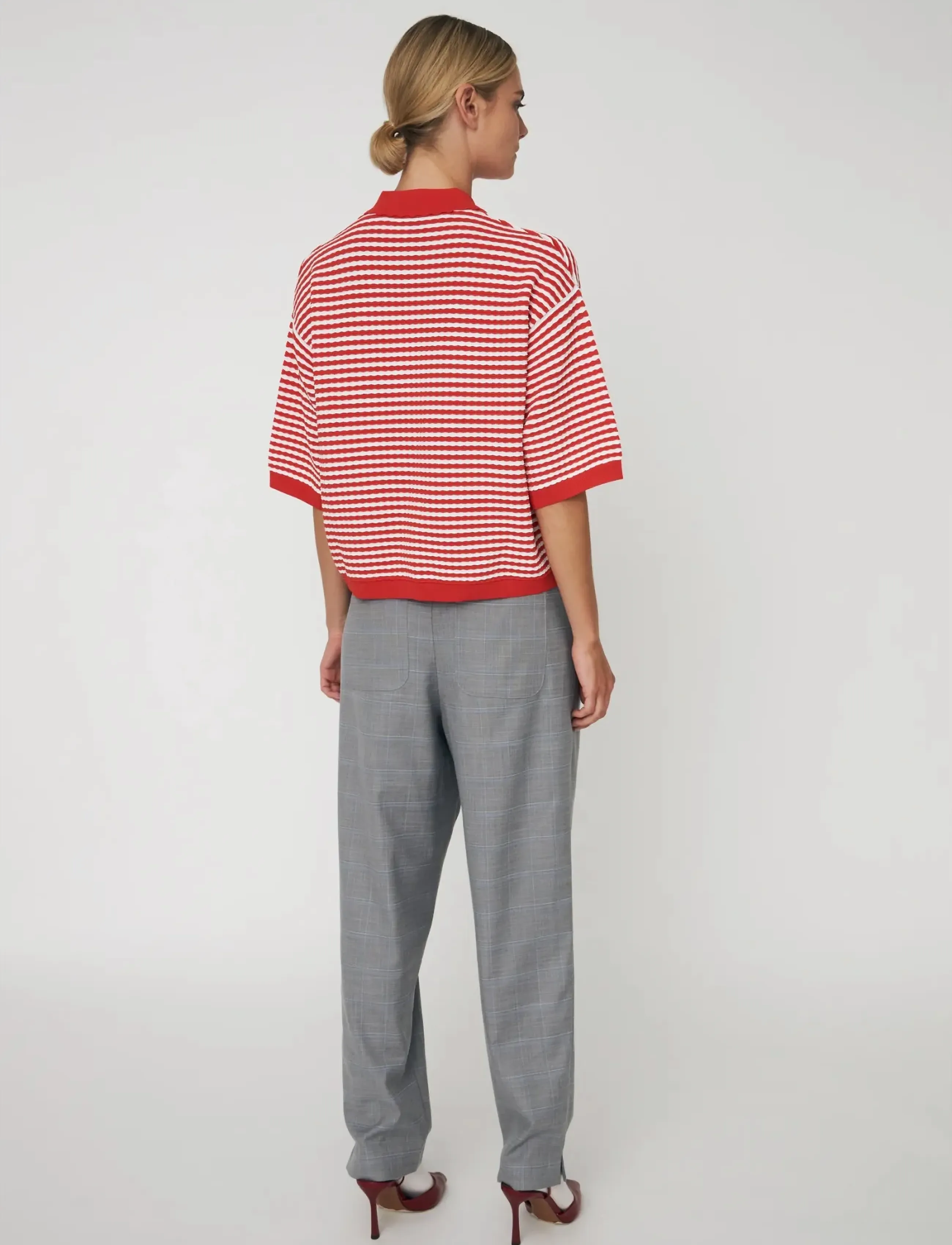 Stella Nova - Polo Knit - polosärgid - 734 red/ creme stripes - 3