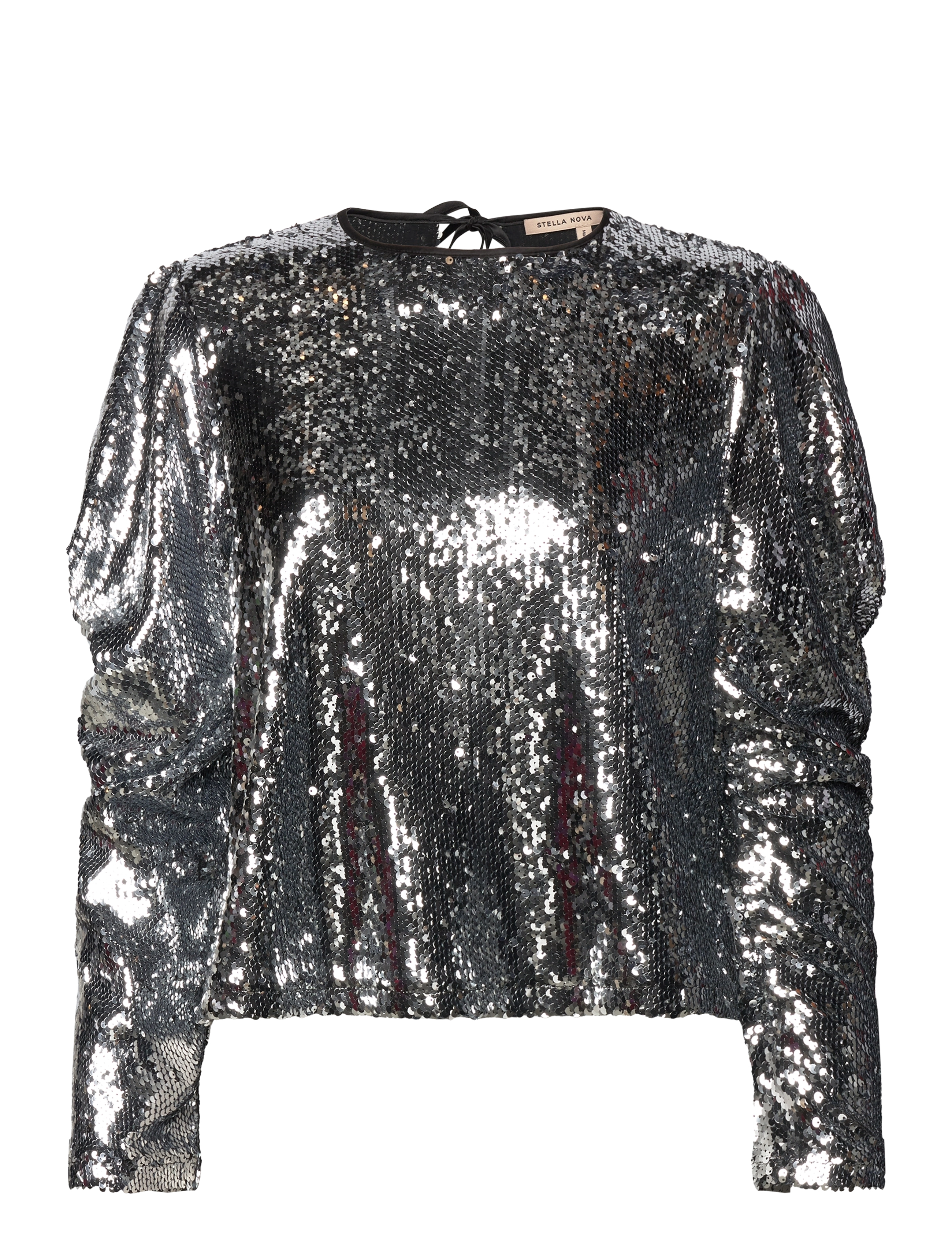 STELLA NOVA Sequins Bluse Silber - 38 - Damen