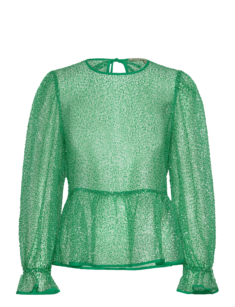 Stella Nova - Sequins blouse - pikkade varrukatega pluusid - bright mint - 1