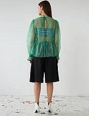 Stella Nova - Sequins blouse - långärmade blusar - bright mint - 3